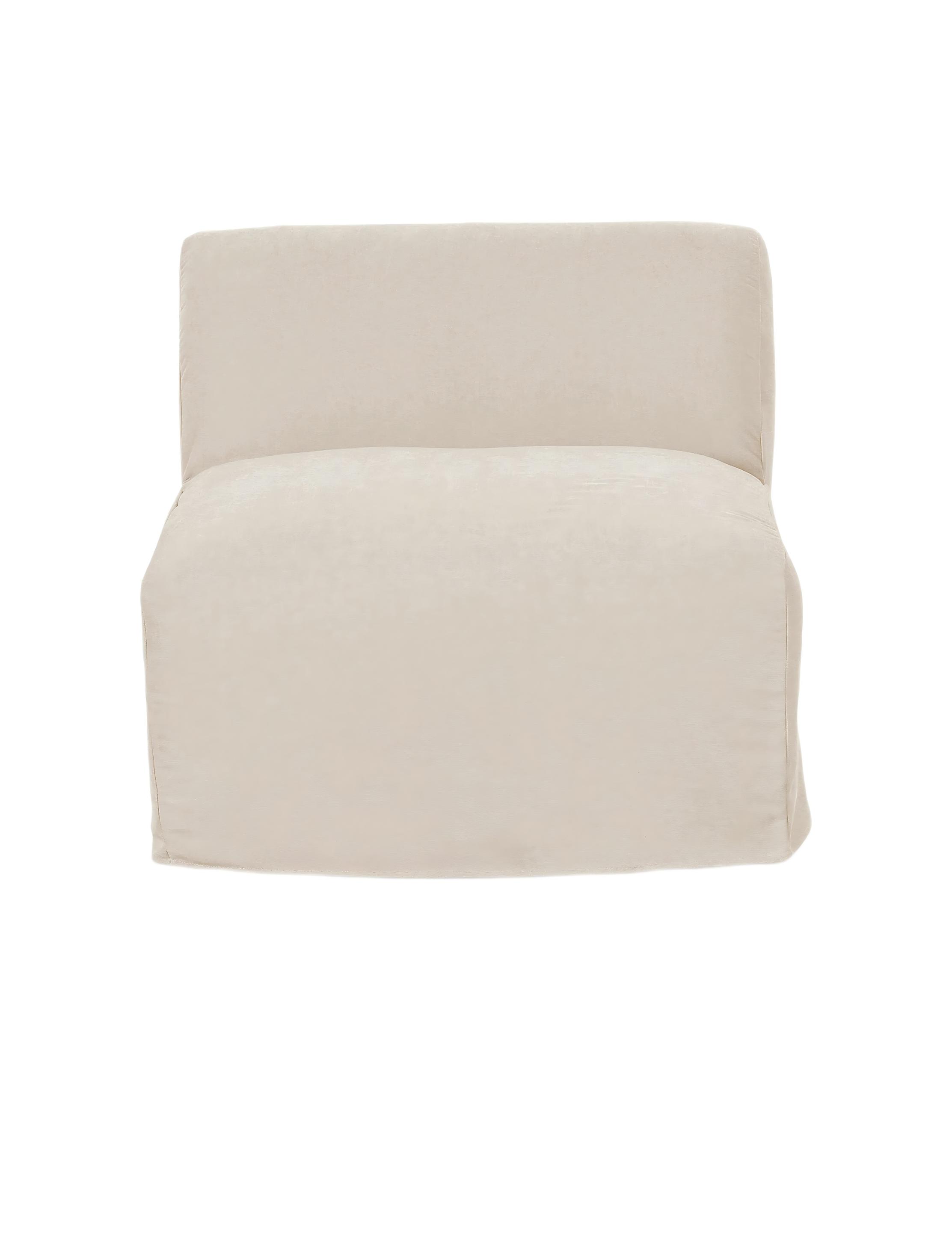 White Modular Armless Sofa White Modular Armless
