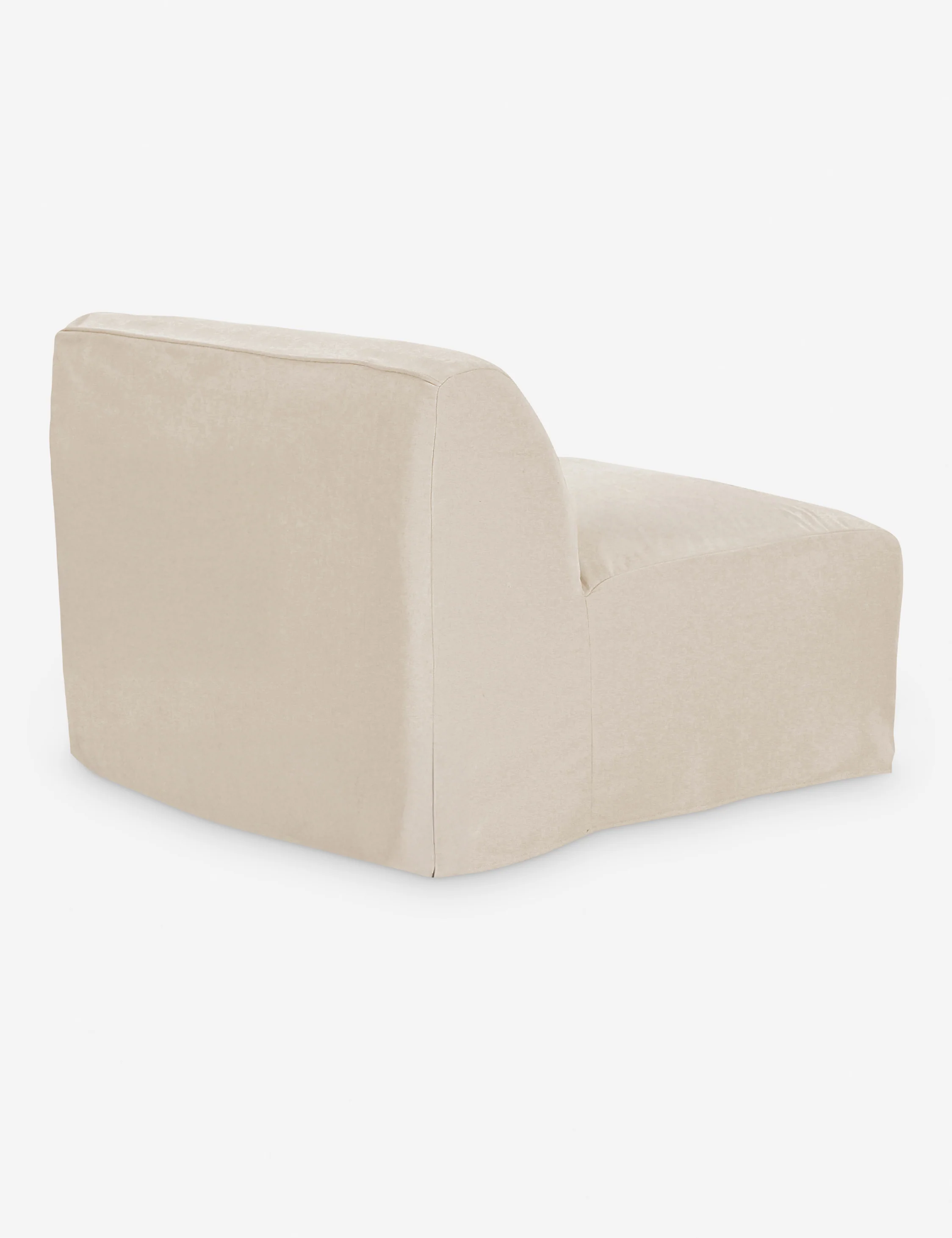 White Modular Armless Sofa White Modular Armless Sofa