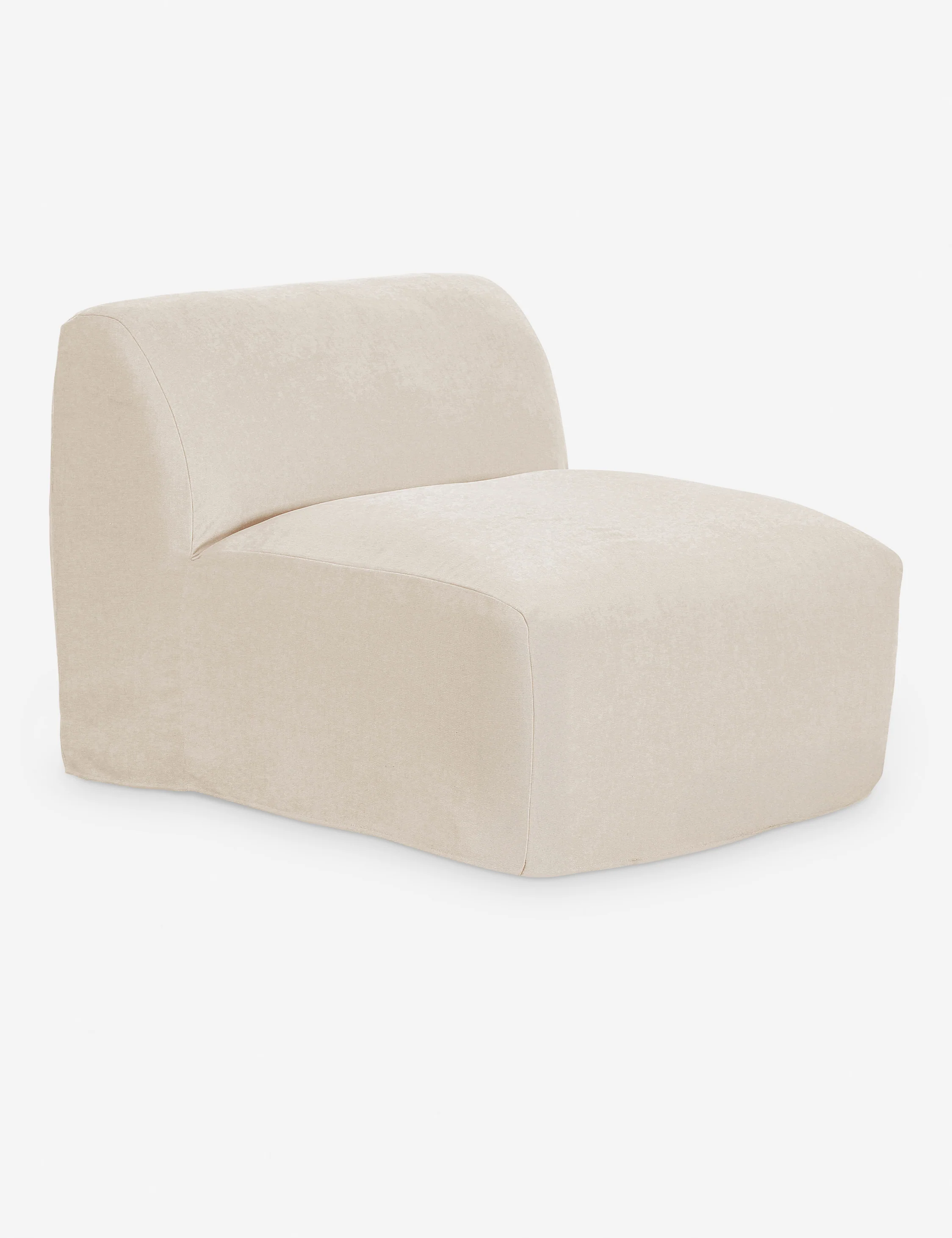 White Modular Armless Sofa White Modular Armless Sofa