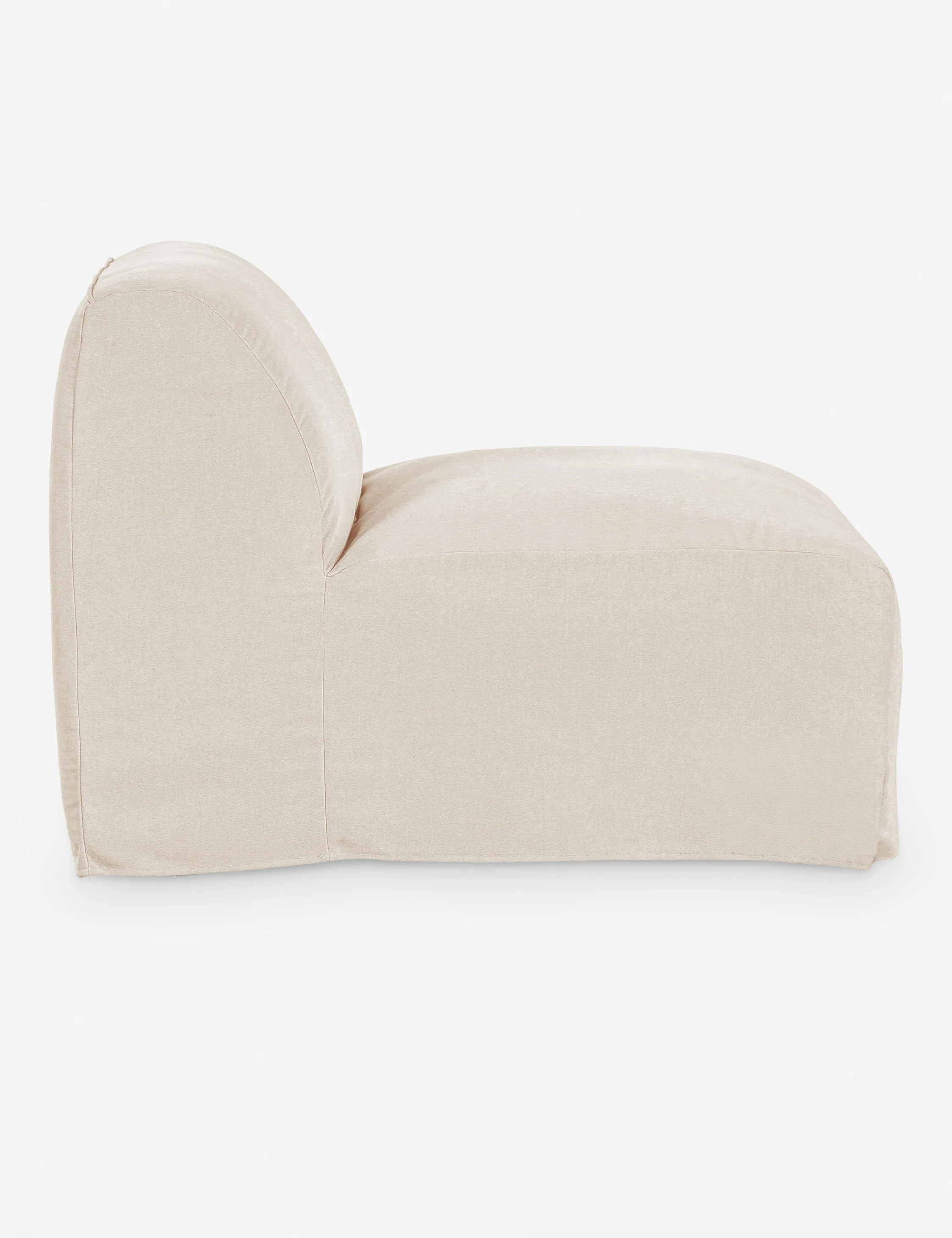 White Modular Armless Sofa White Modular Armless Sofa