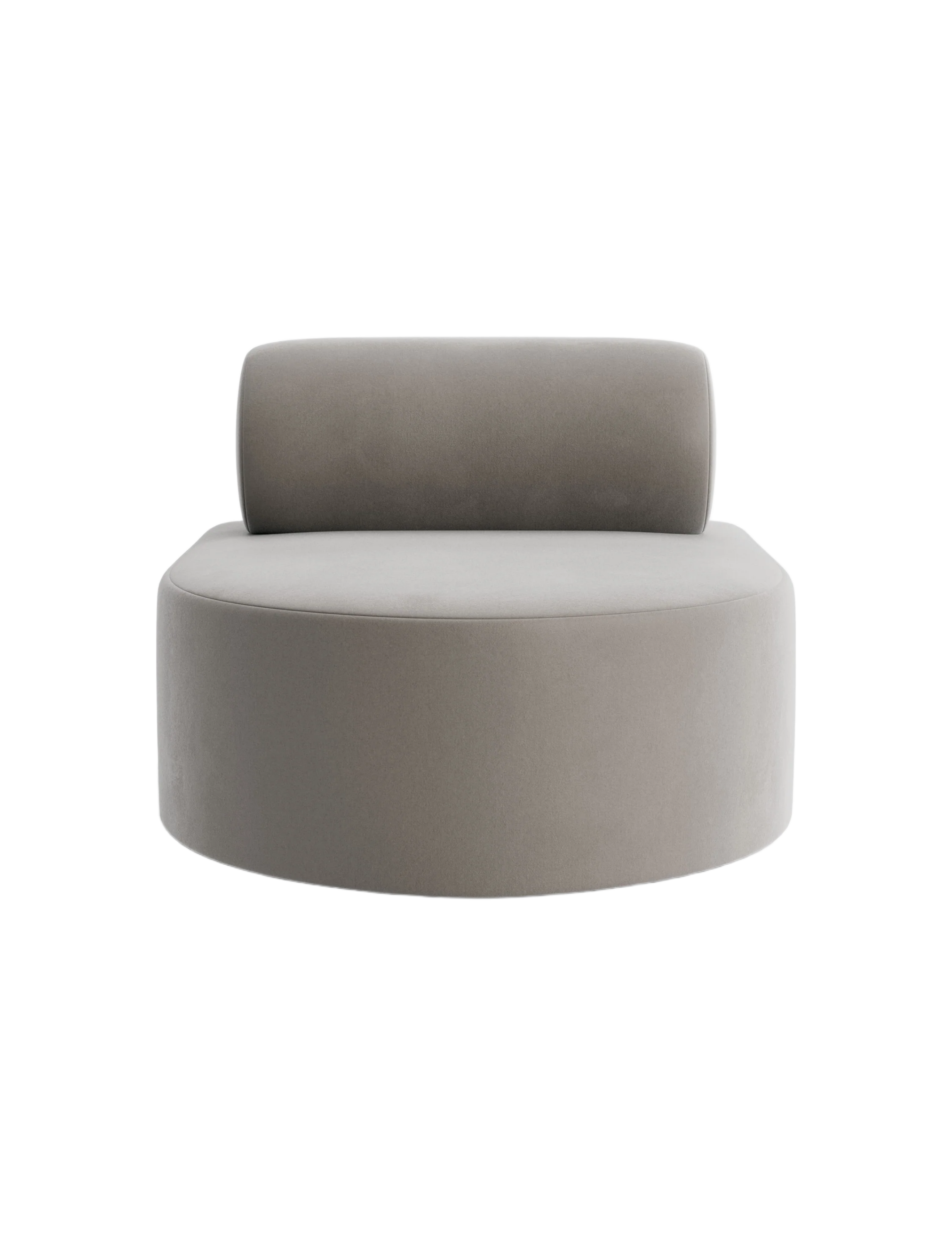 Grey Velvet Armless Modular Sofa Grey Velvet Armless Modular Sofa