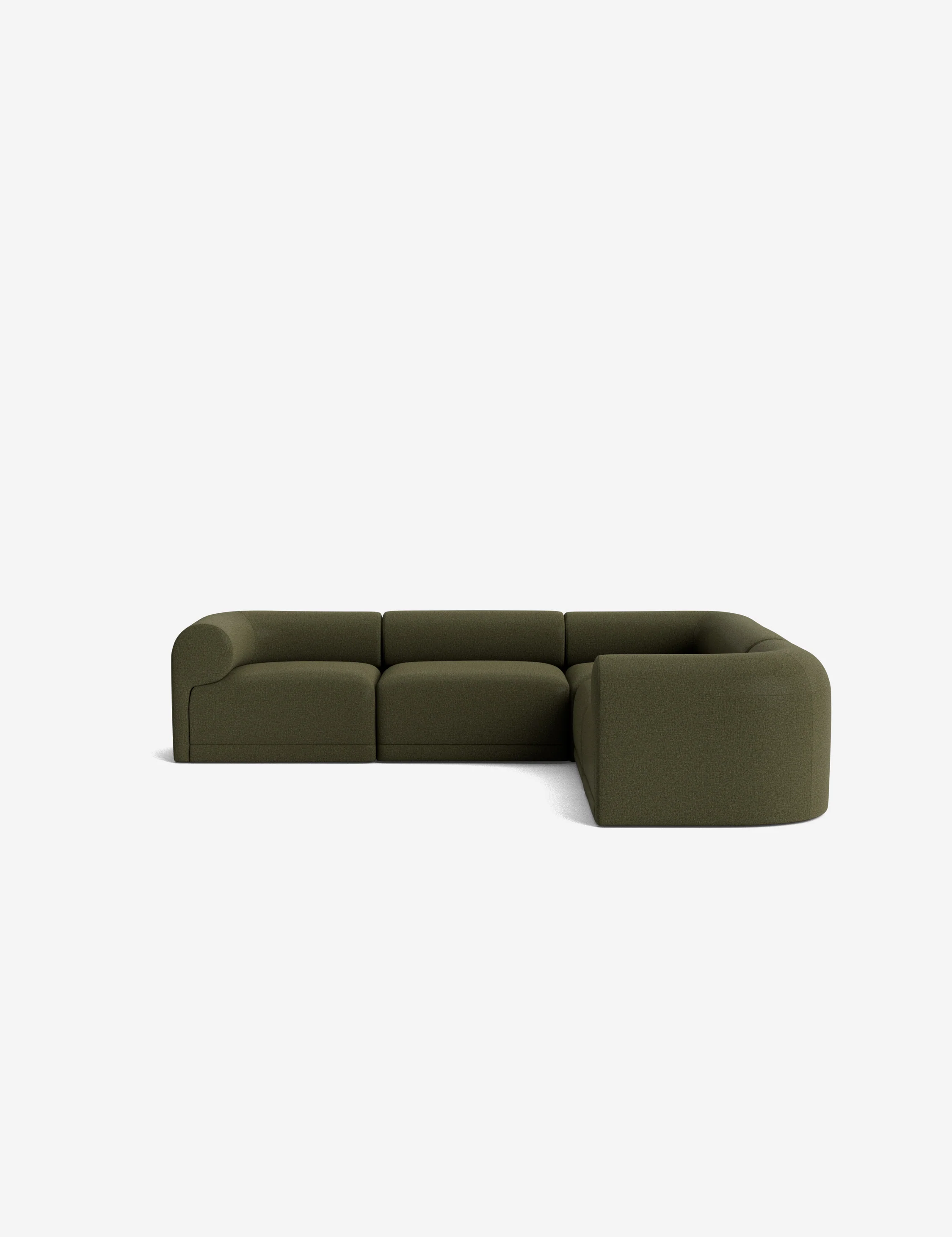 Green Modular Armed Corner Sectional Sofa Green Modular Armed Corner Sectional Sofa