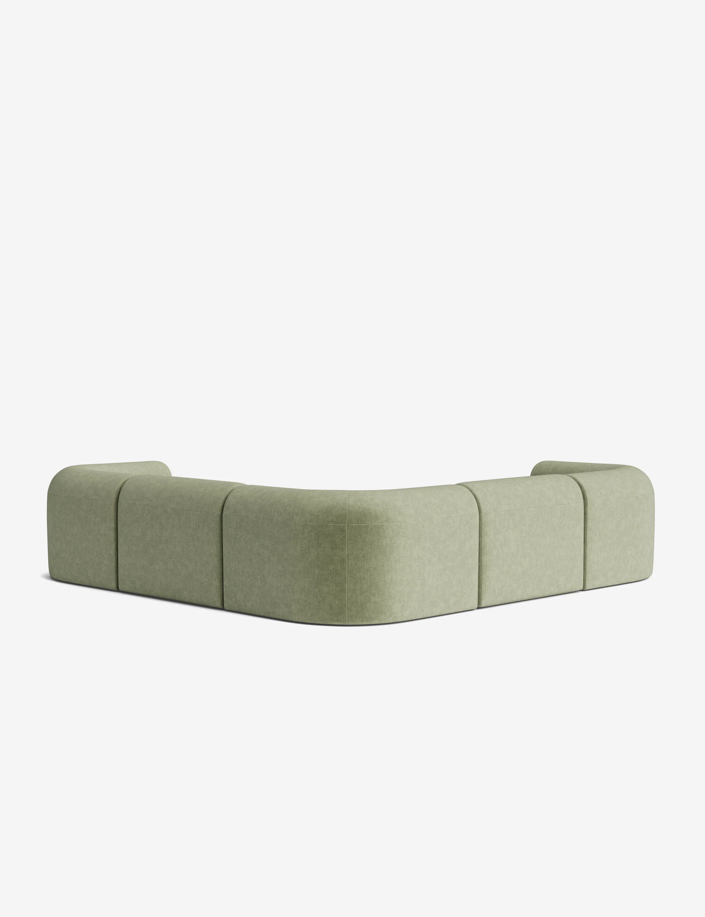 Green Modular Armed Corner Sectional Sofa Green Modular Armed Corner Sectional Sofa