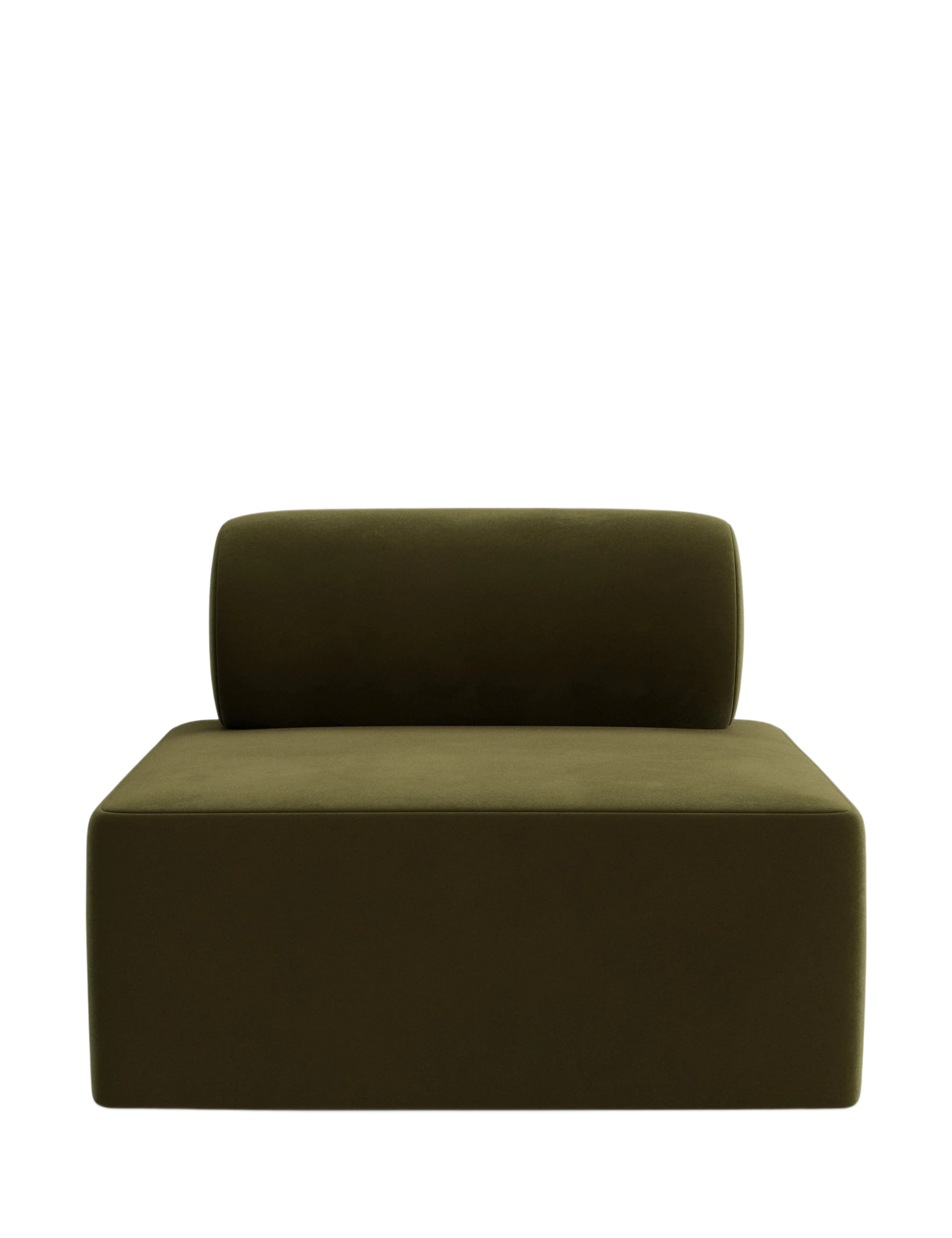 Dark Green Armless Modular Sofa Dark Green Armless Modular Sofa