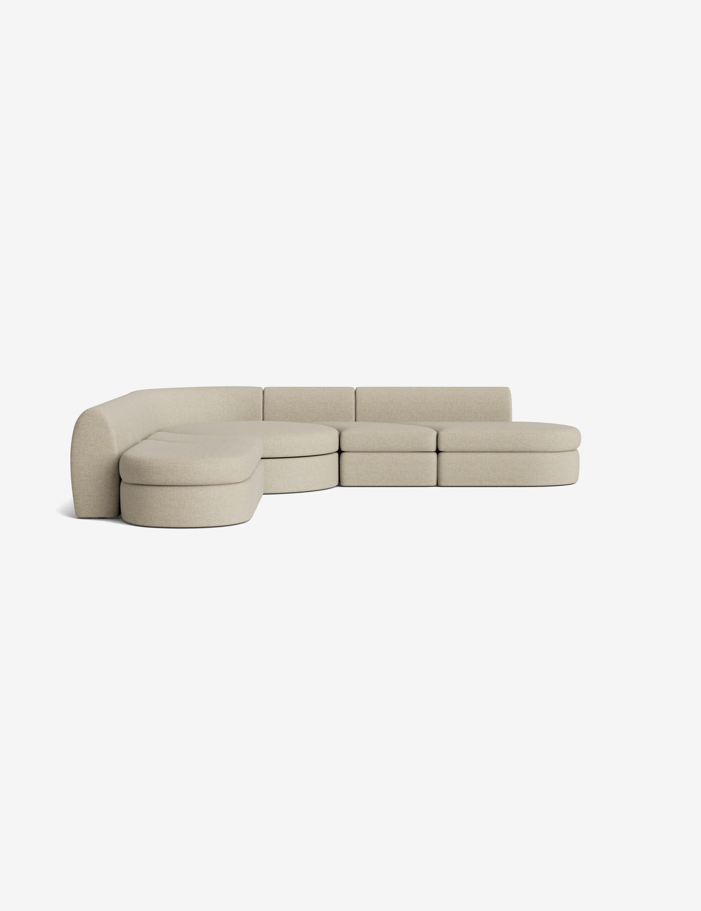 Cotton Weave Modular Corner Sectional Sofa Cotton Weave Modular Corner Sectional Sofa
