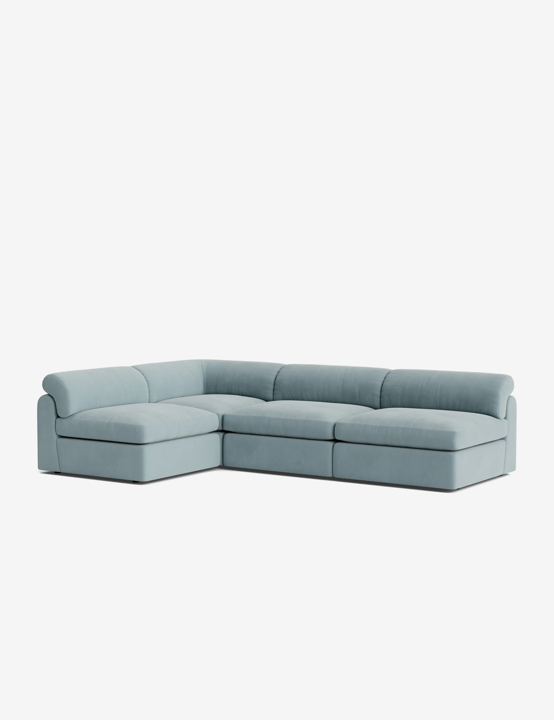Ivory Modern Bouclé Modular Sofa Ivory Modern Bouclé Modular Sofa