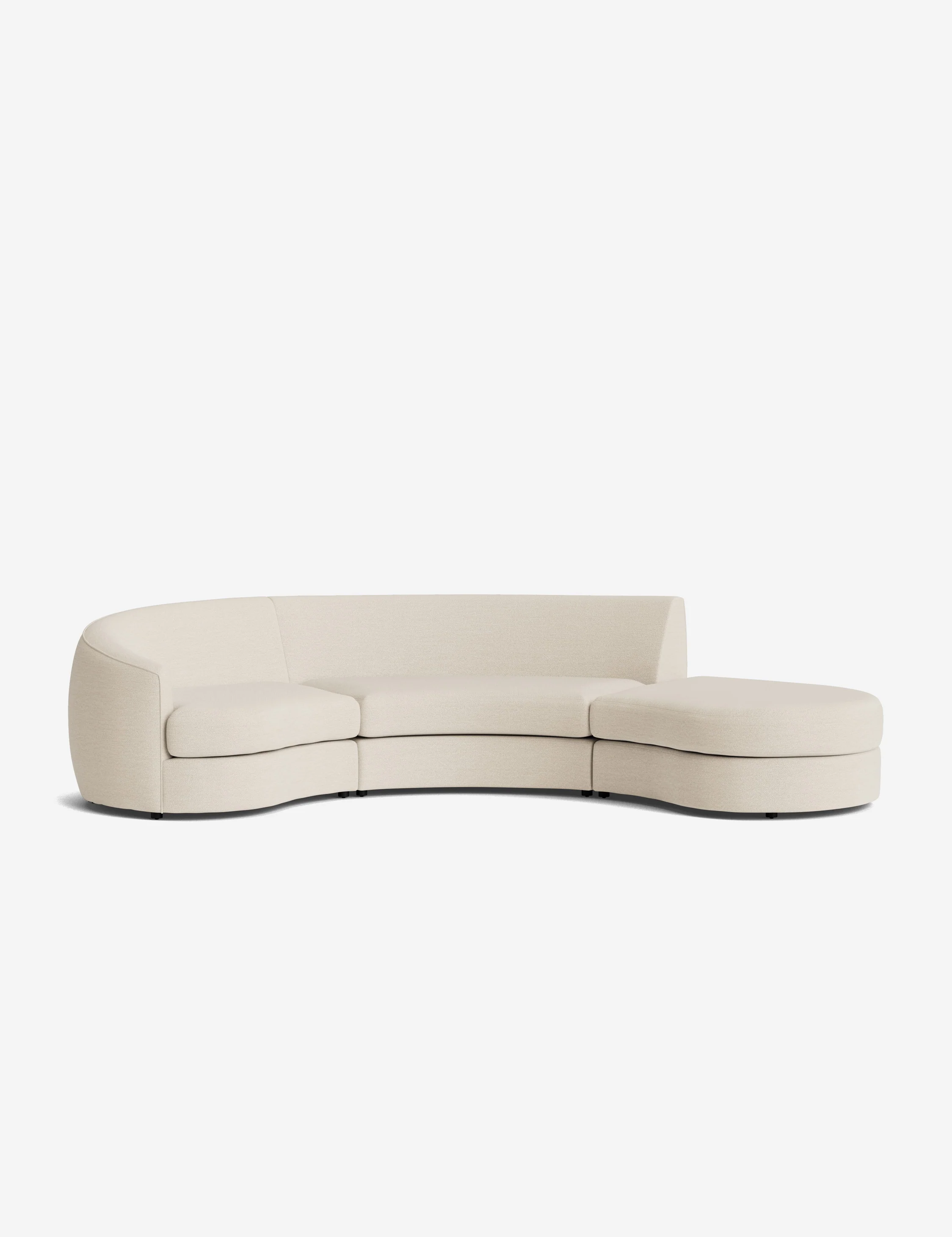 Blue Curved Modular Sofa