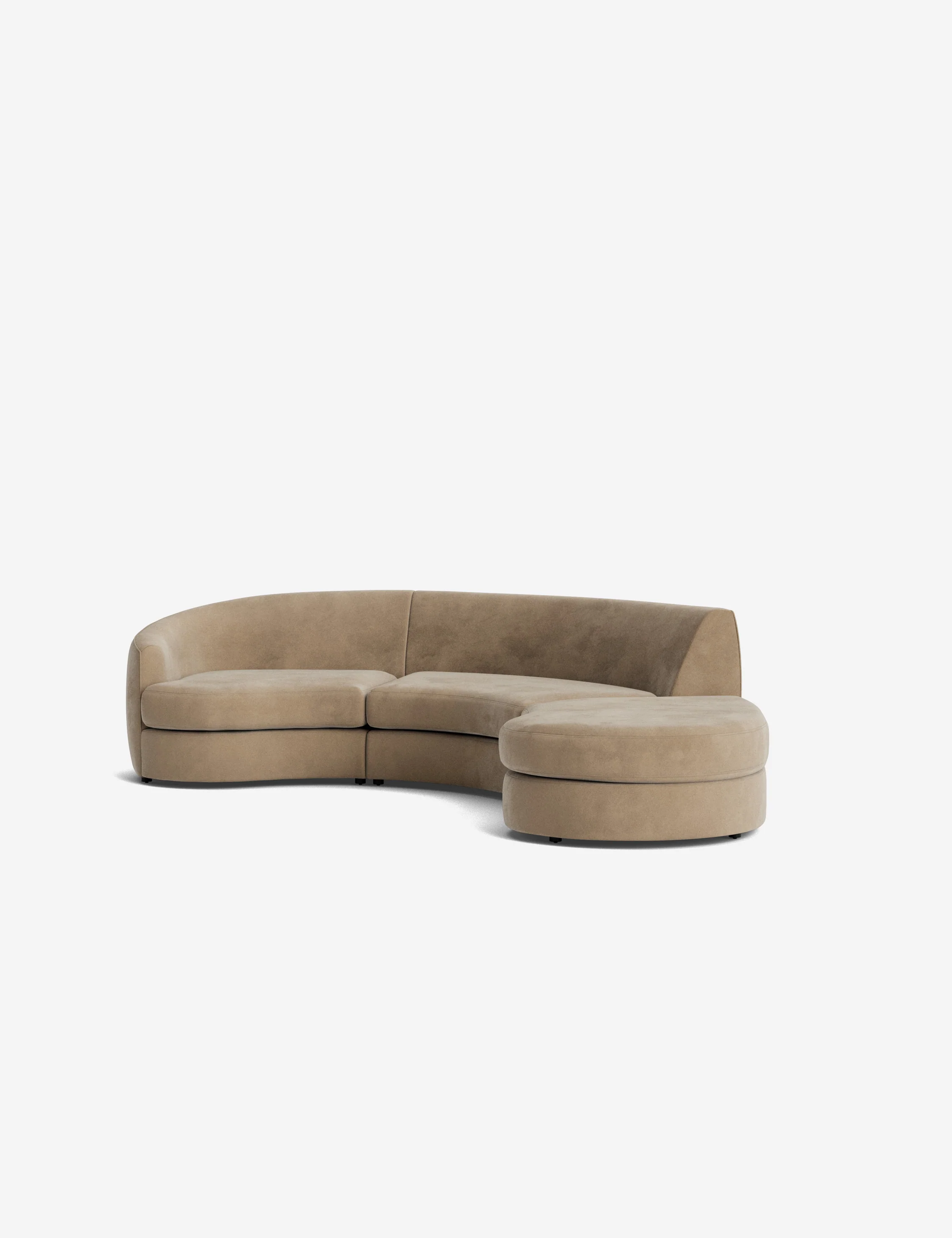 Blue Curved Modular Sofa