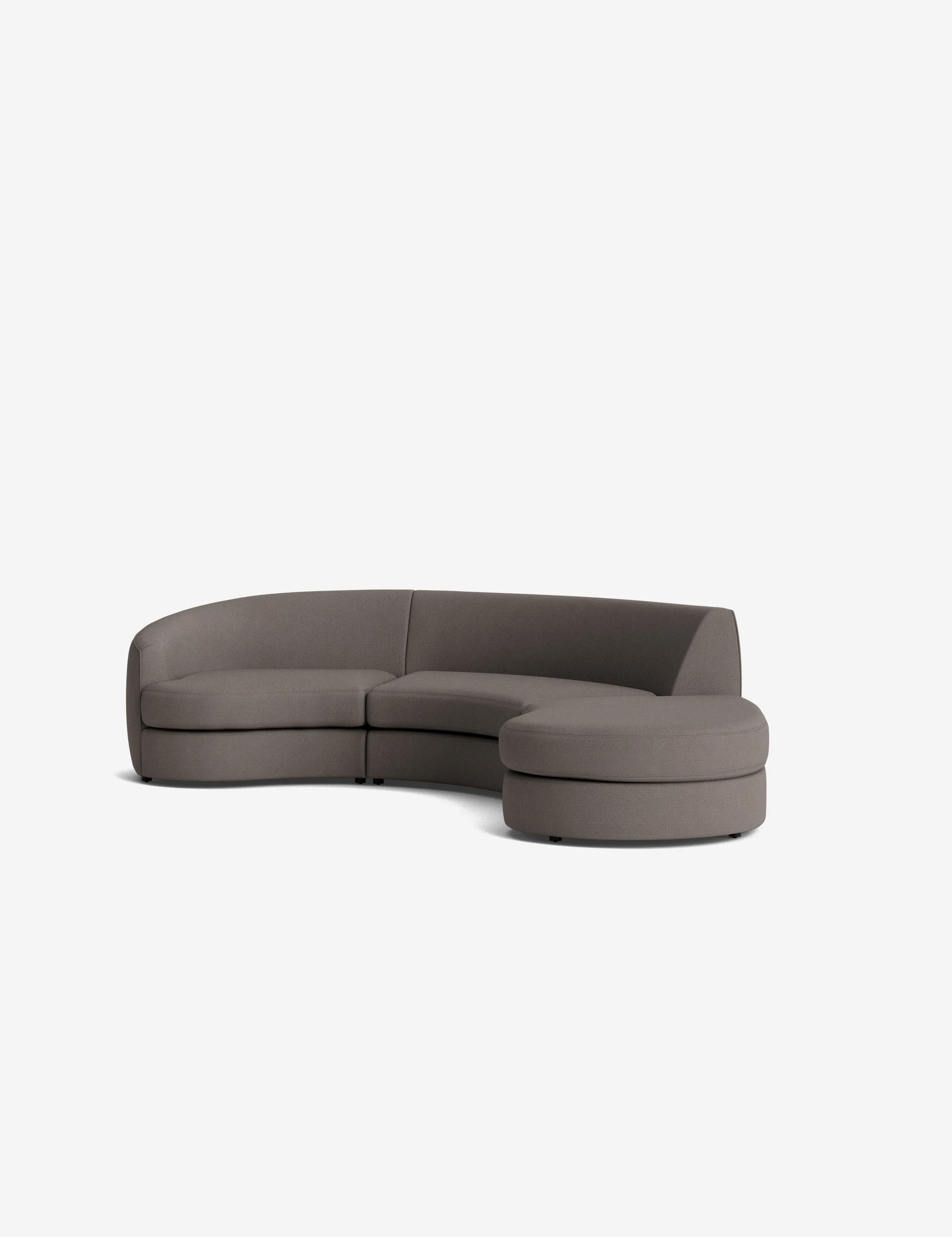 Blue Curved Modular Sofa