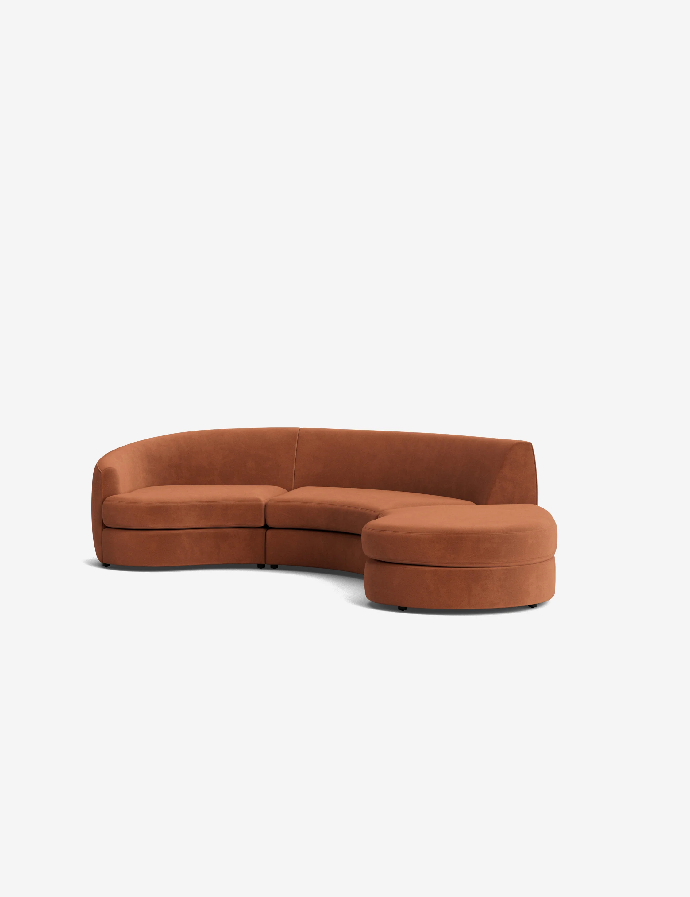 Blue Curved Modular Sofa