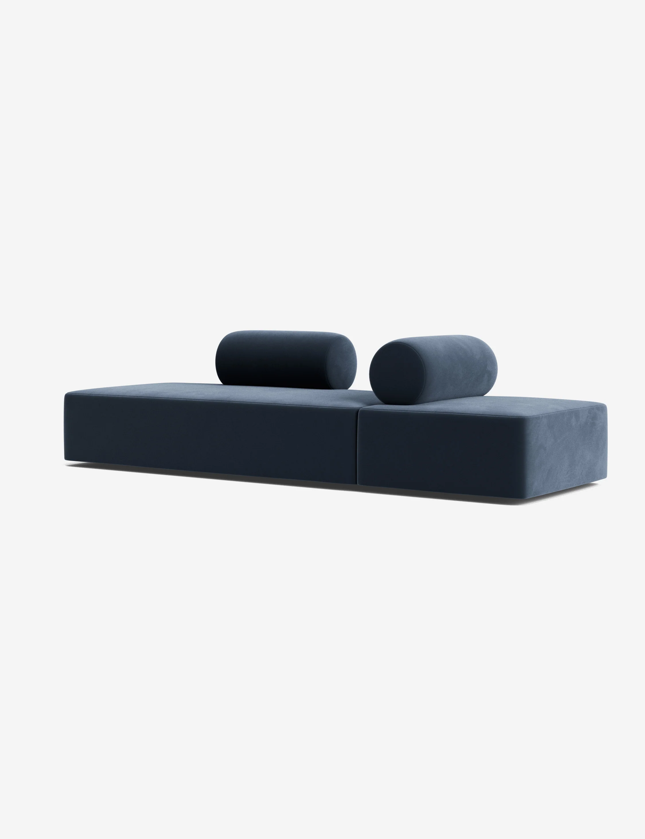 Classic Sky-Blue Velvet Modular Sofa Classic Sky-Blue Velvet Modular Sofa