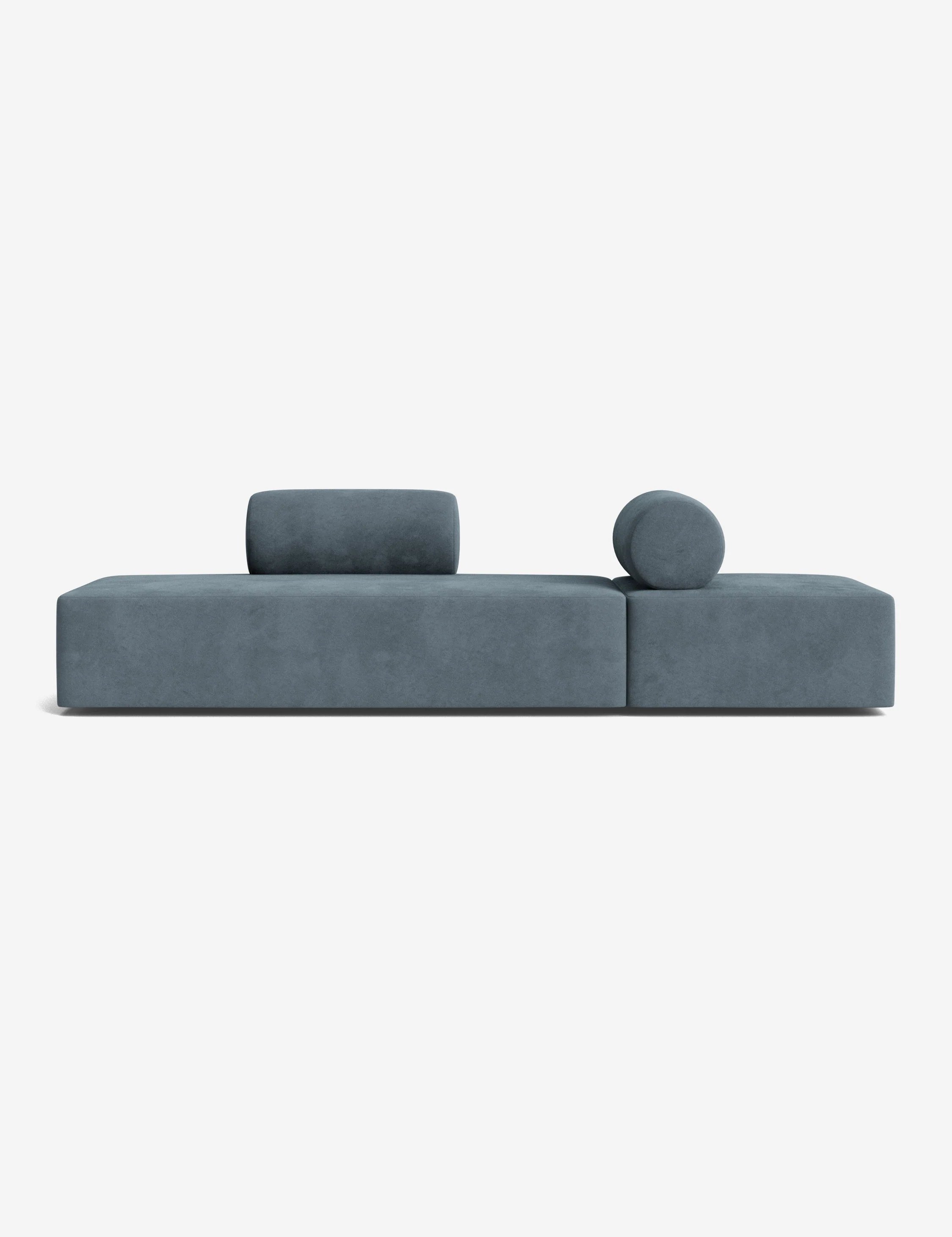 Classic Sky-Blue Velvet Modular Sofa Classic Sky-Blue Velvet Modular Sofa