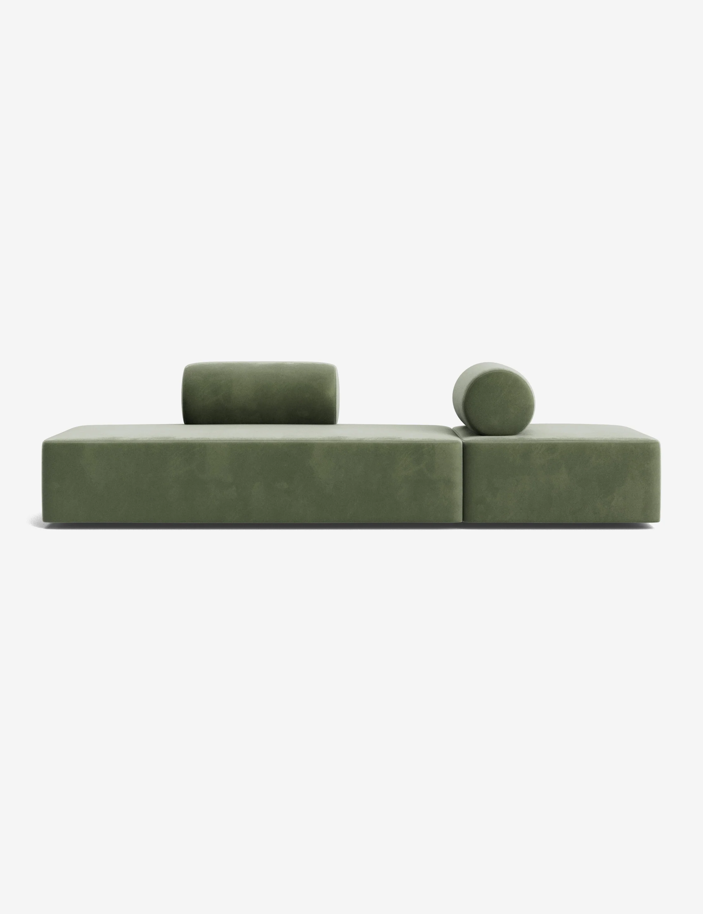 Classic Sky-Blue Velvet Modular Sofa Classic Sky-Blue Velvet Modular Sofa