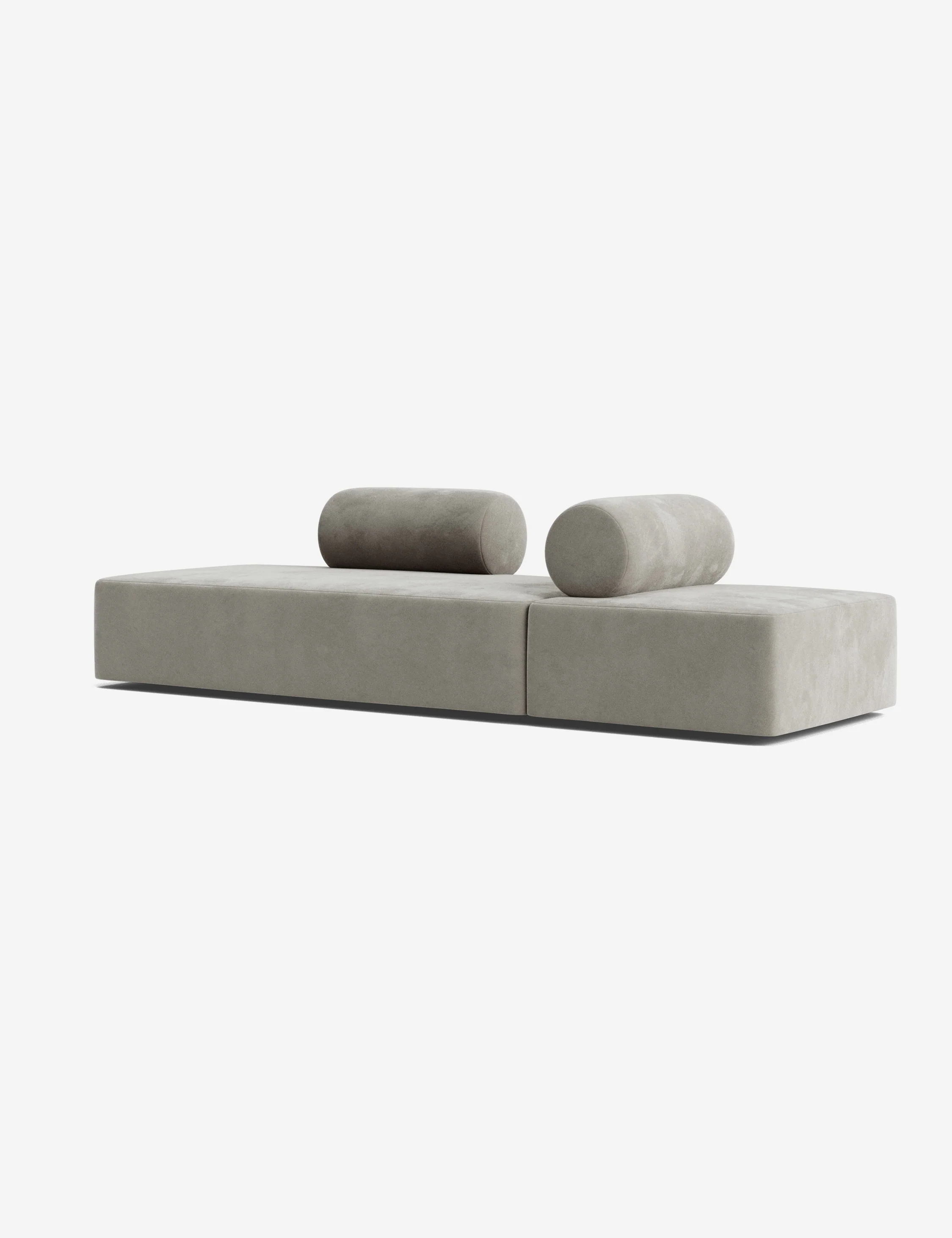 Classic Sky-Blue Velvet Modular Sofa Classic Sky-Blue Velvet Modular Sofa