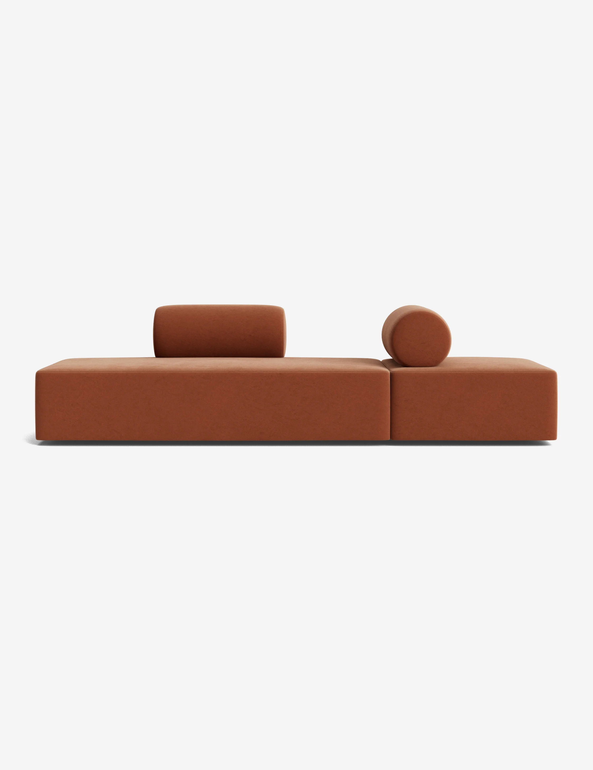 Classic Sky-Blue Velvet Modular Sofa Classic Sky-Blue Velvet Modular Sofa