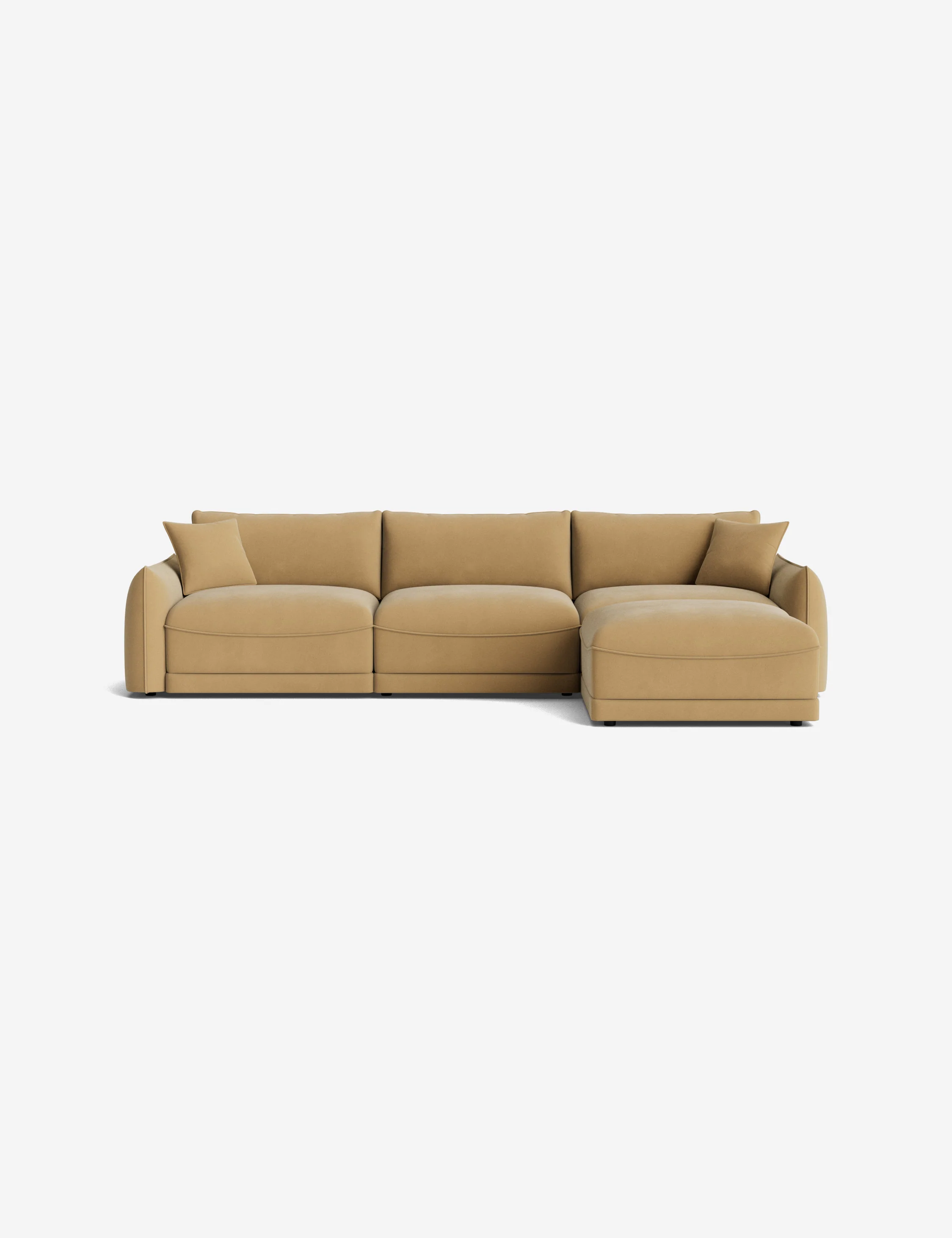 Green Bouclé Modular Sofa Green Bouclé Modular Sofa