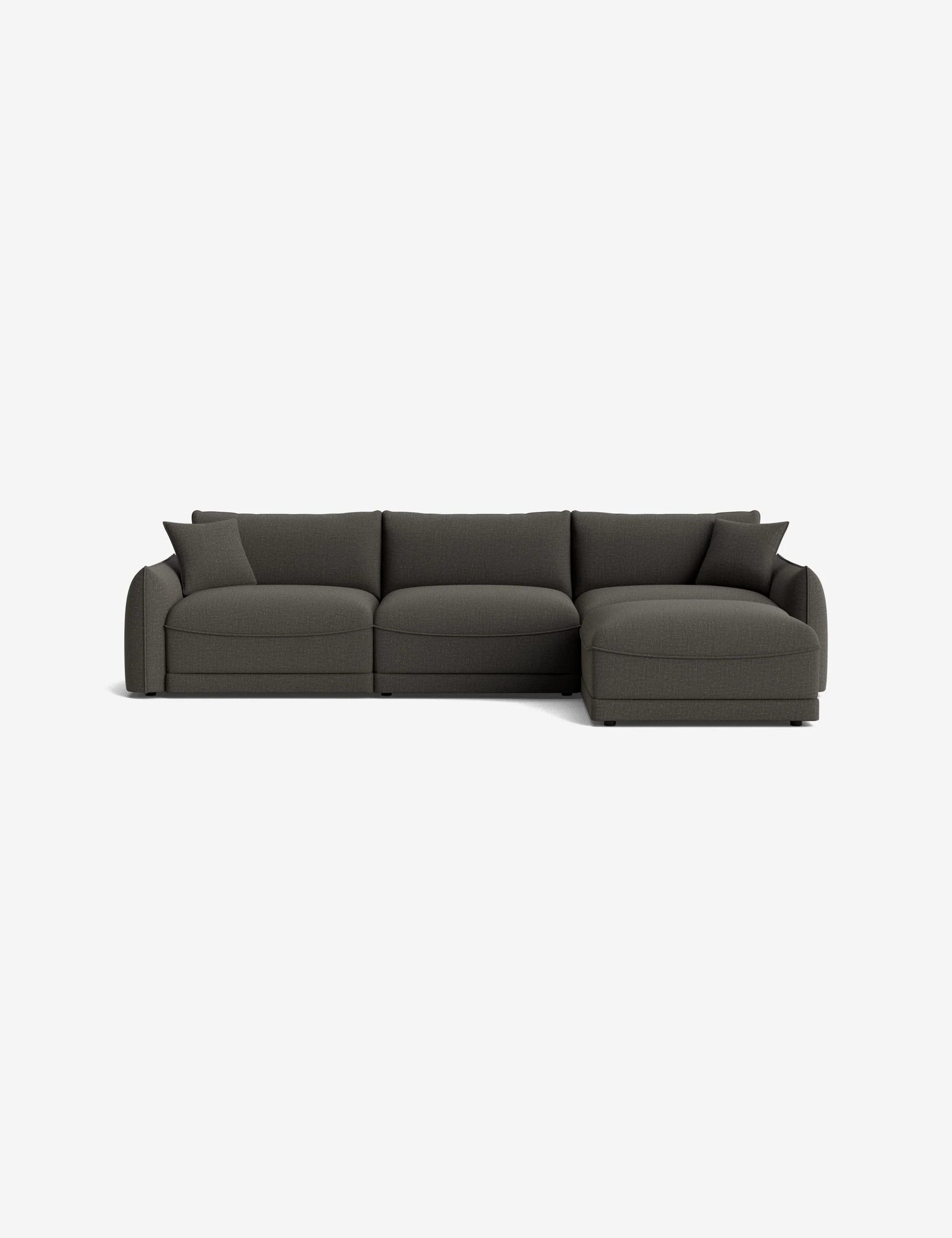 Green Bouclé Modular Sofa Green Bouclé Modular Sofa