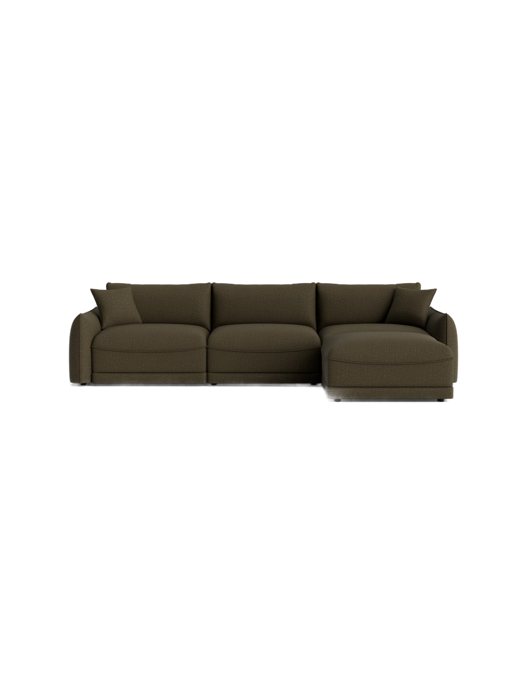 Green Bouclé Modular Sofa