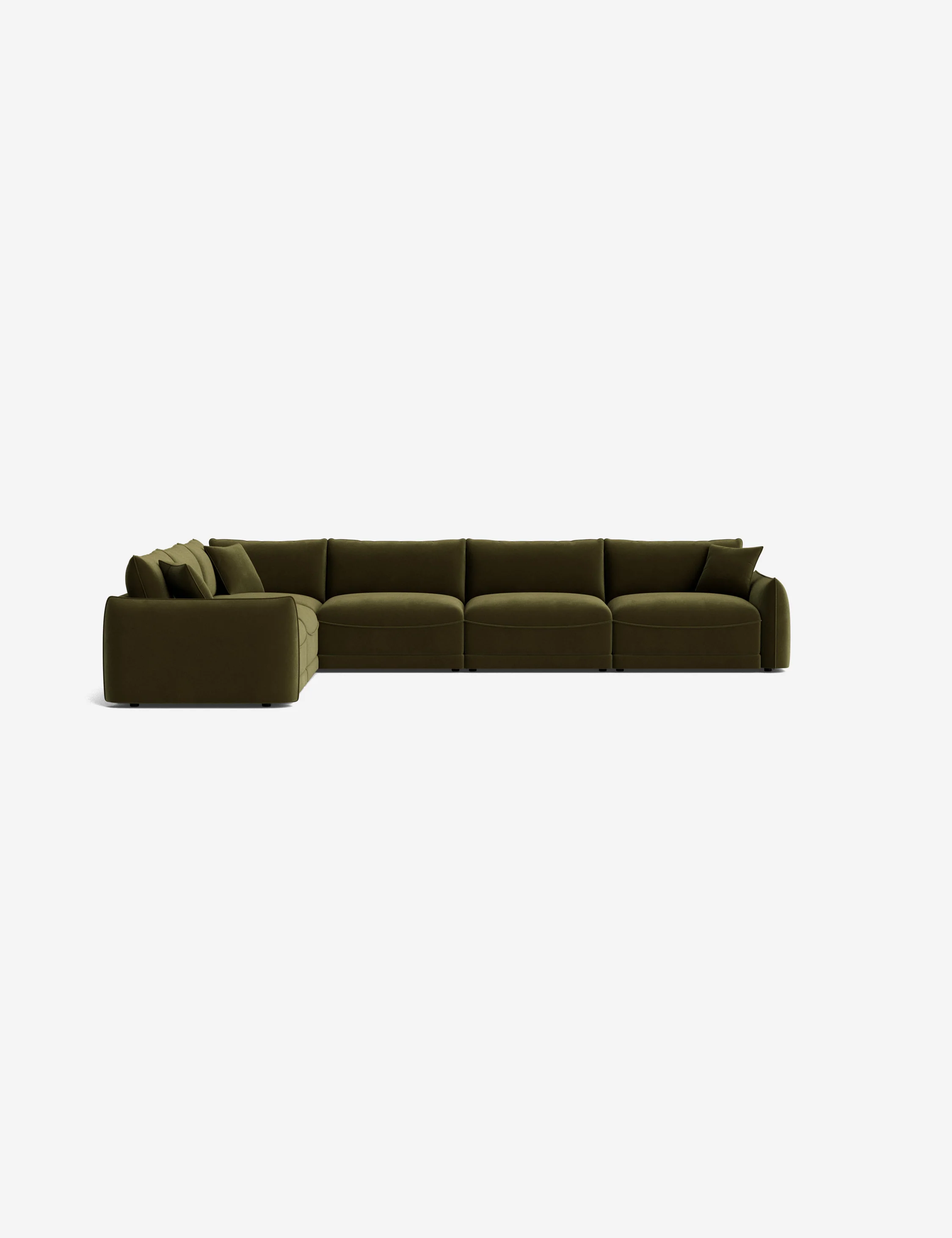 Retro camel-colored modular sofa