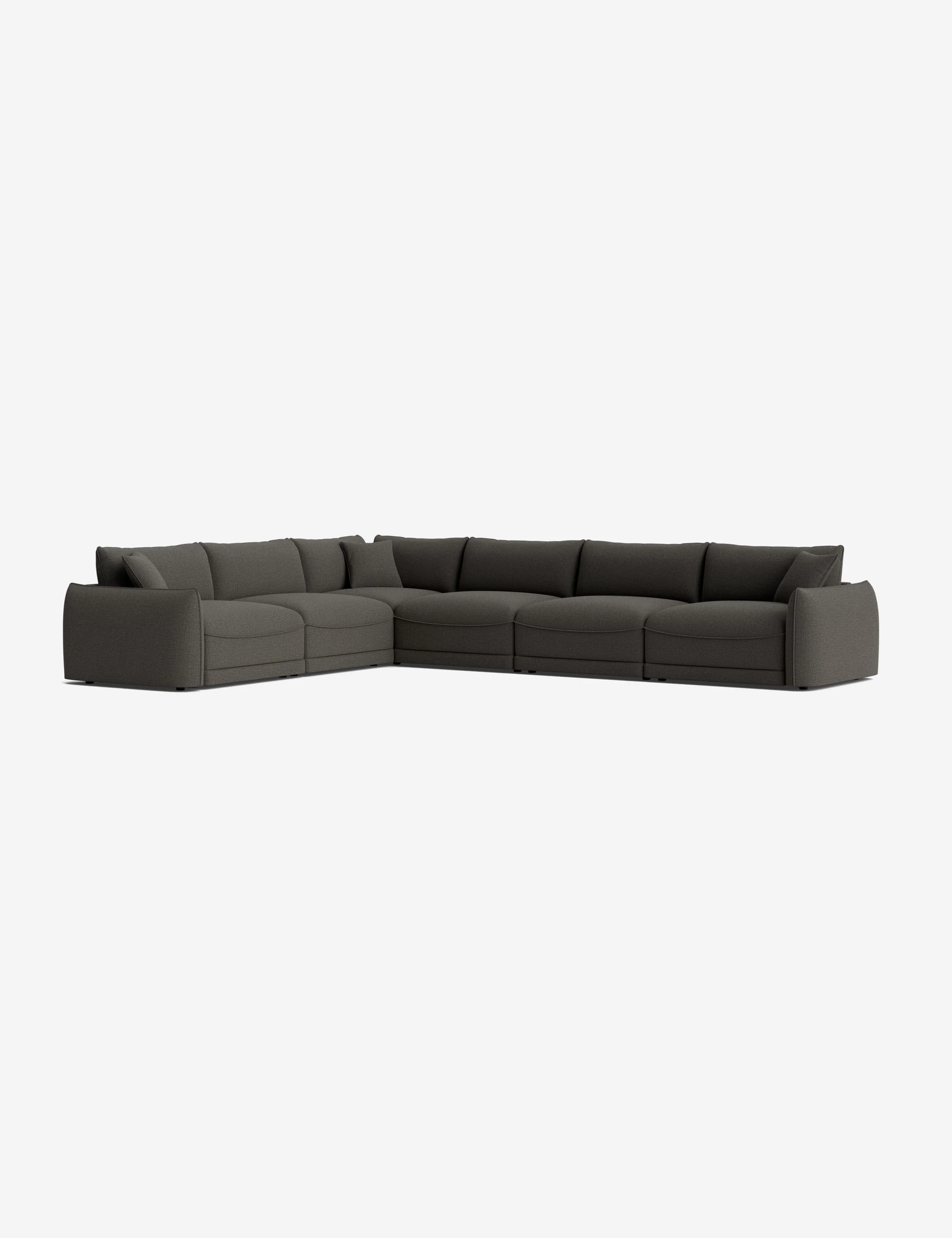 Retro camel-colored modular sofa