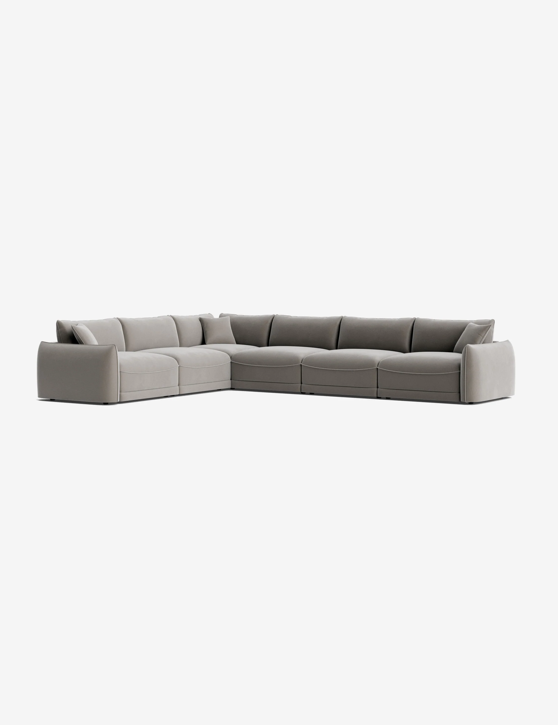 Retro camel-colored modular sofa