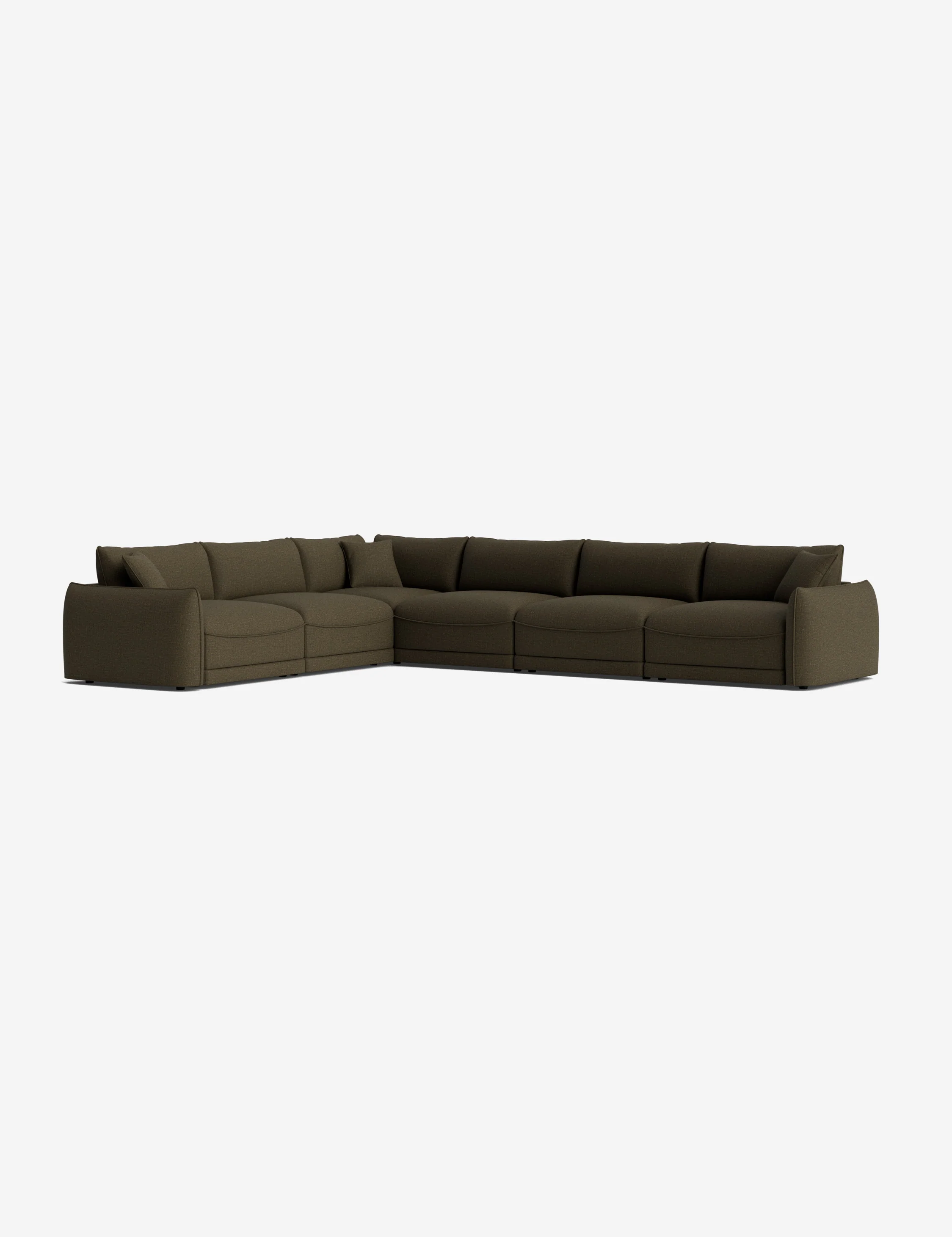 Retro camel-colored modular sofa