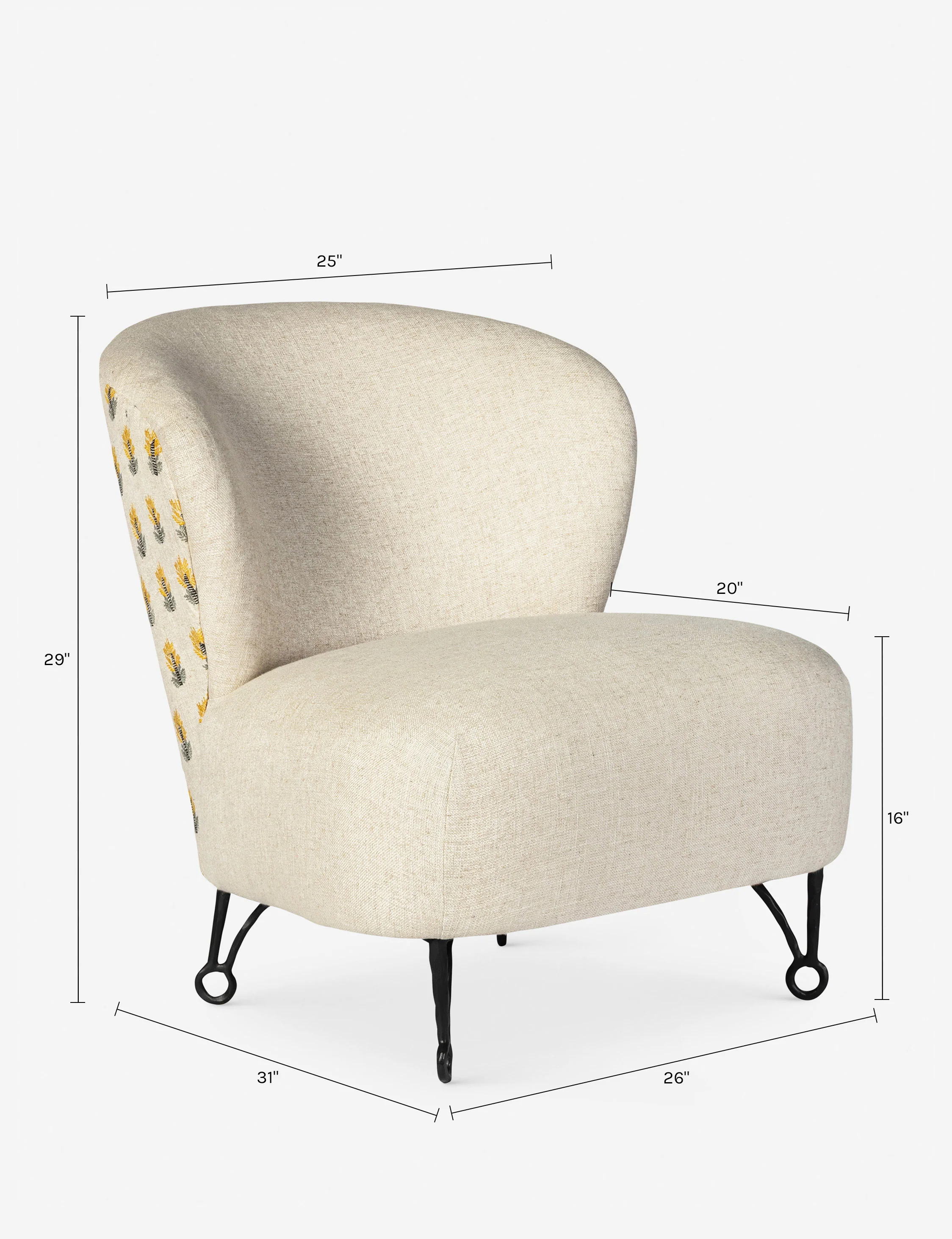 Armless Accent Chair Armless Accent Chair