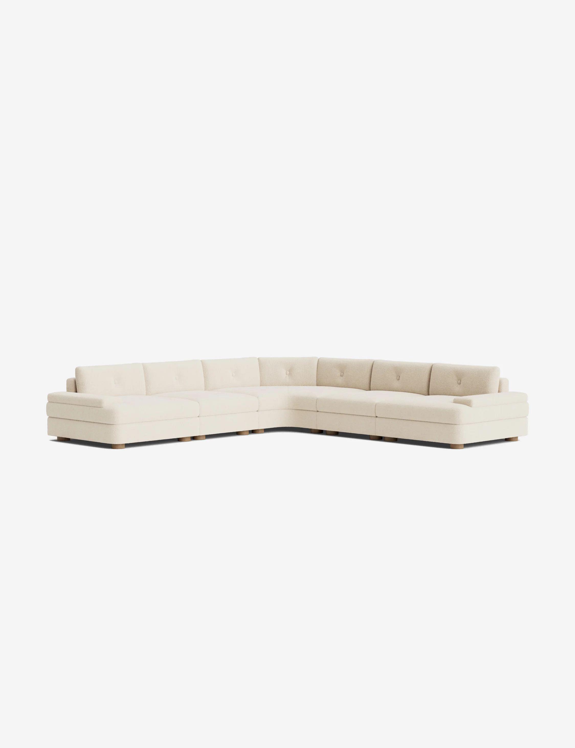 Champagne-Colored Modular Sofa Champagne-Colored Modular Sofa