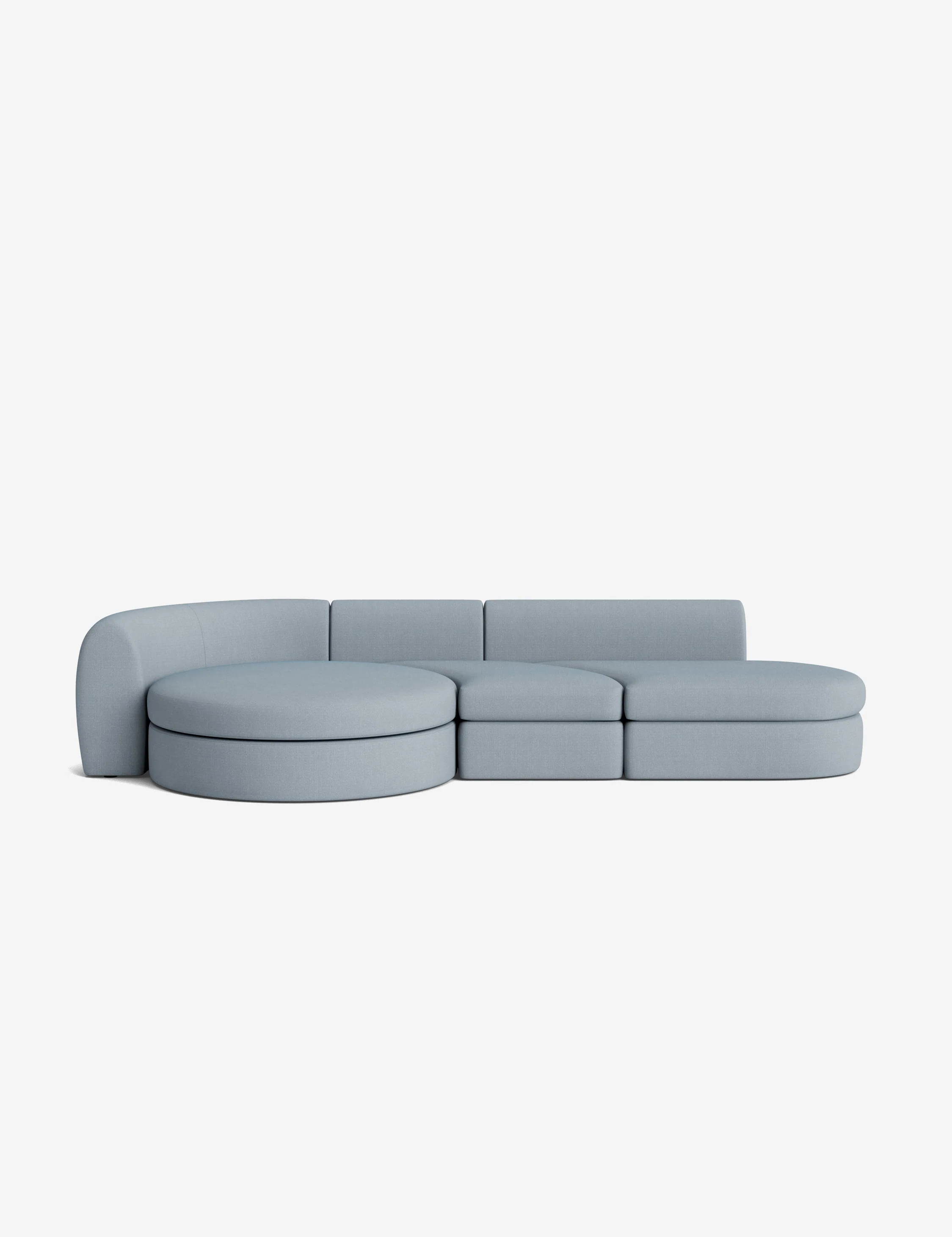 Brown Bouclé Modular Sofa Brown Bouclé Modular Sofa