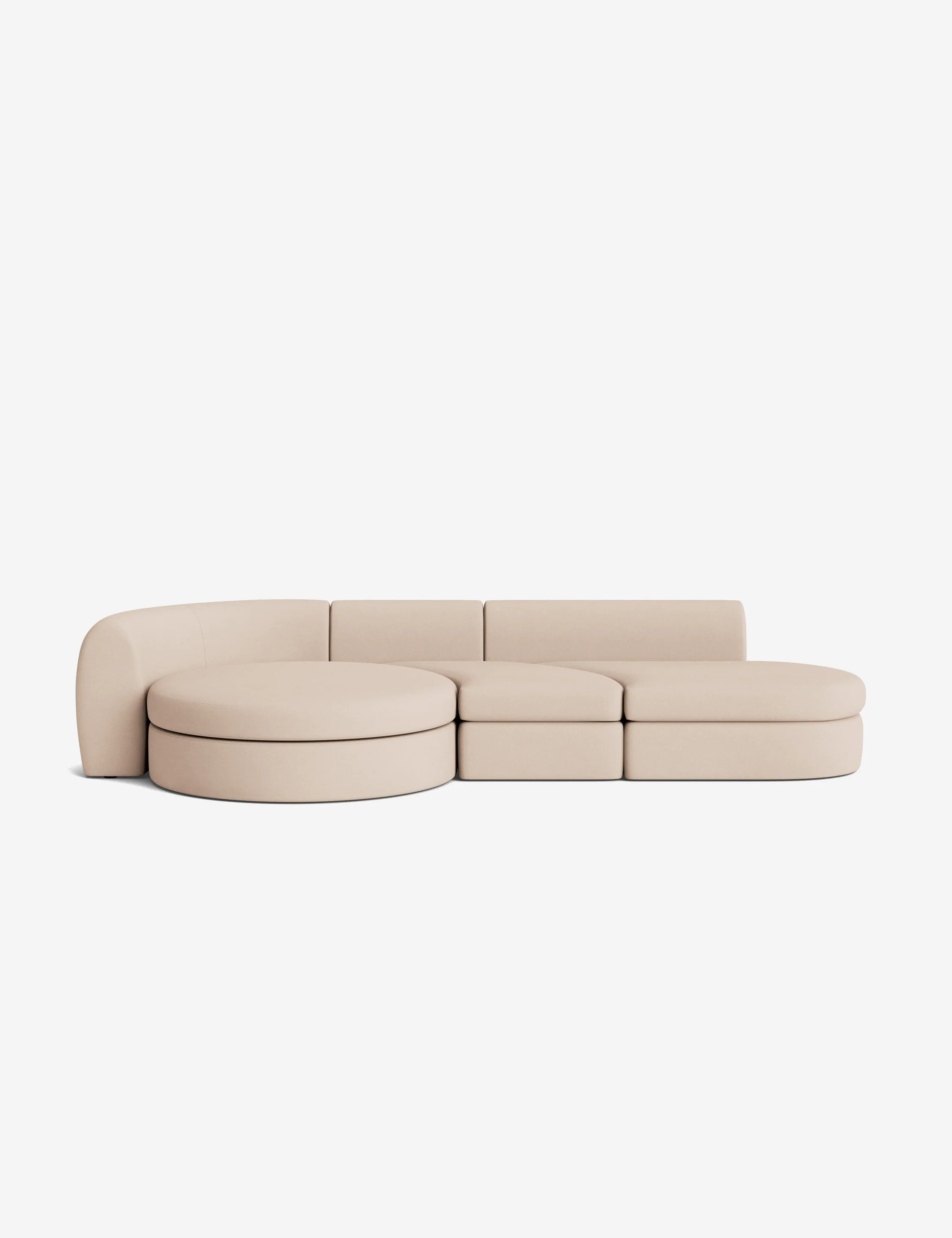 Brown Bouclé Modular Sofa Brown Bouclé Modular Sofa