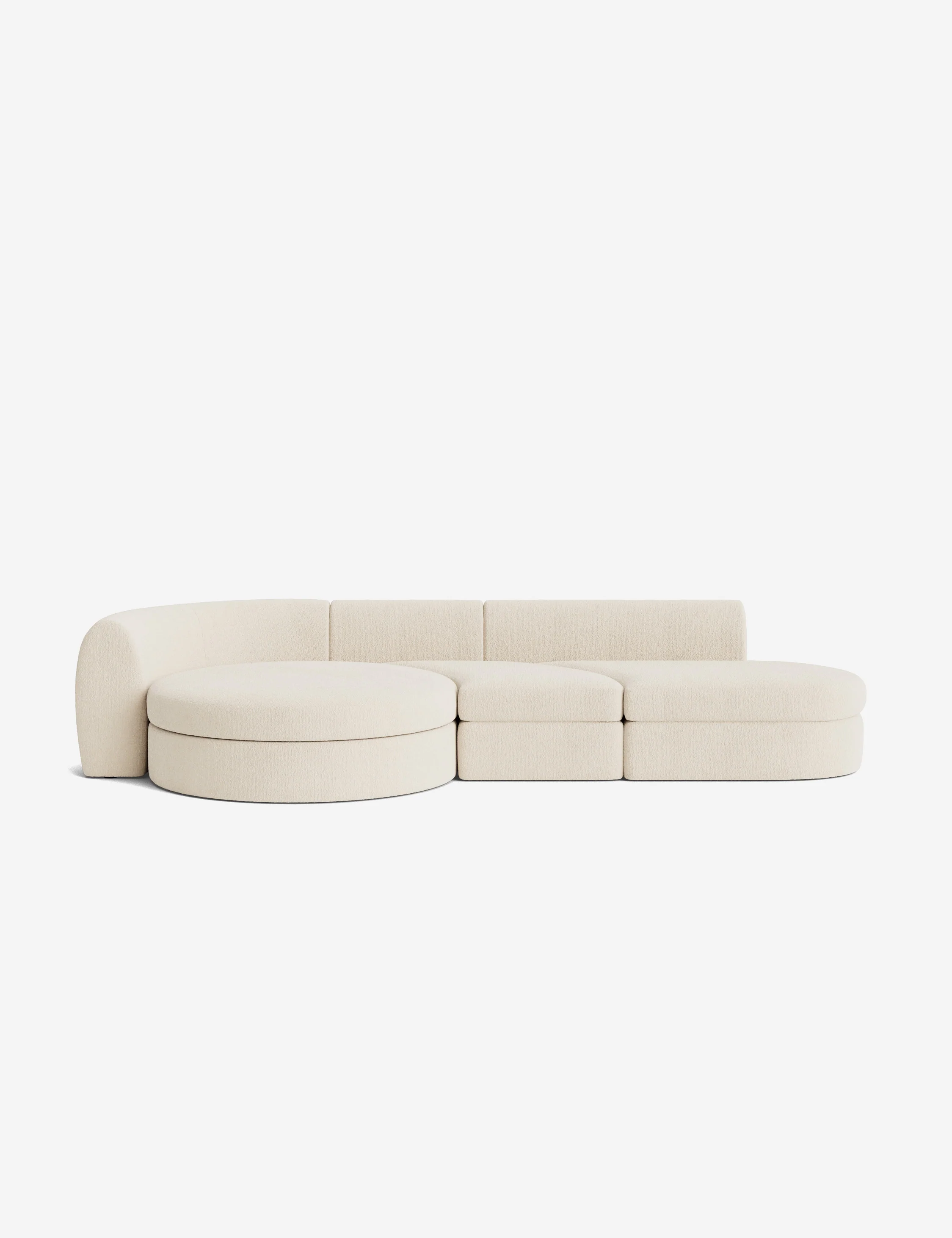 Brown Bouclé Modular Sofa Brown Bouclé Modular Sofa