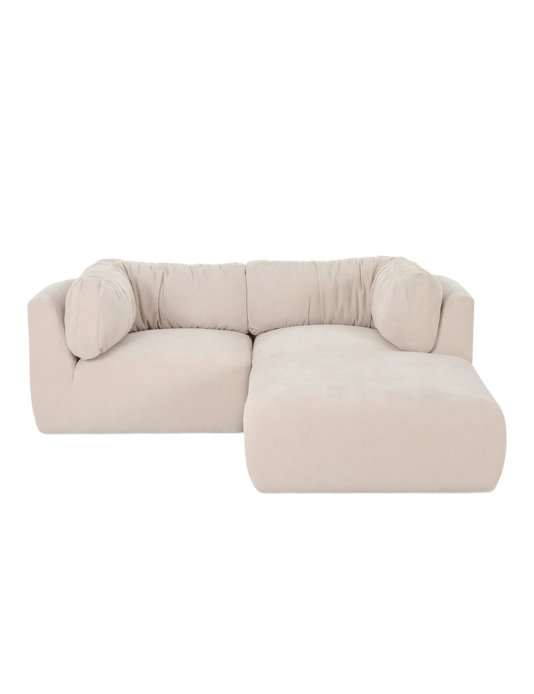 Cream-colored modular sofa