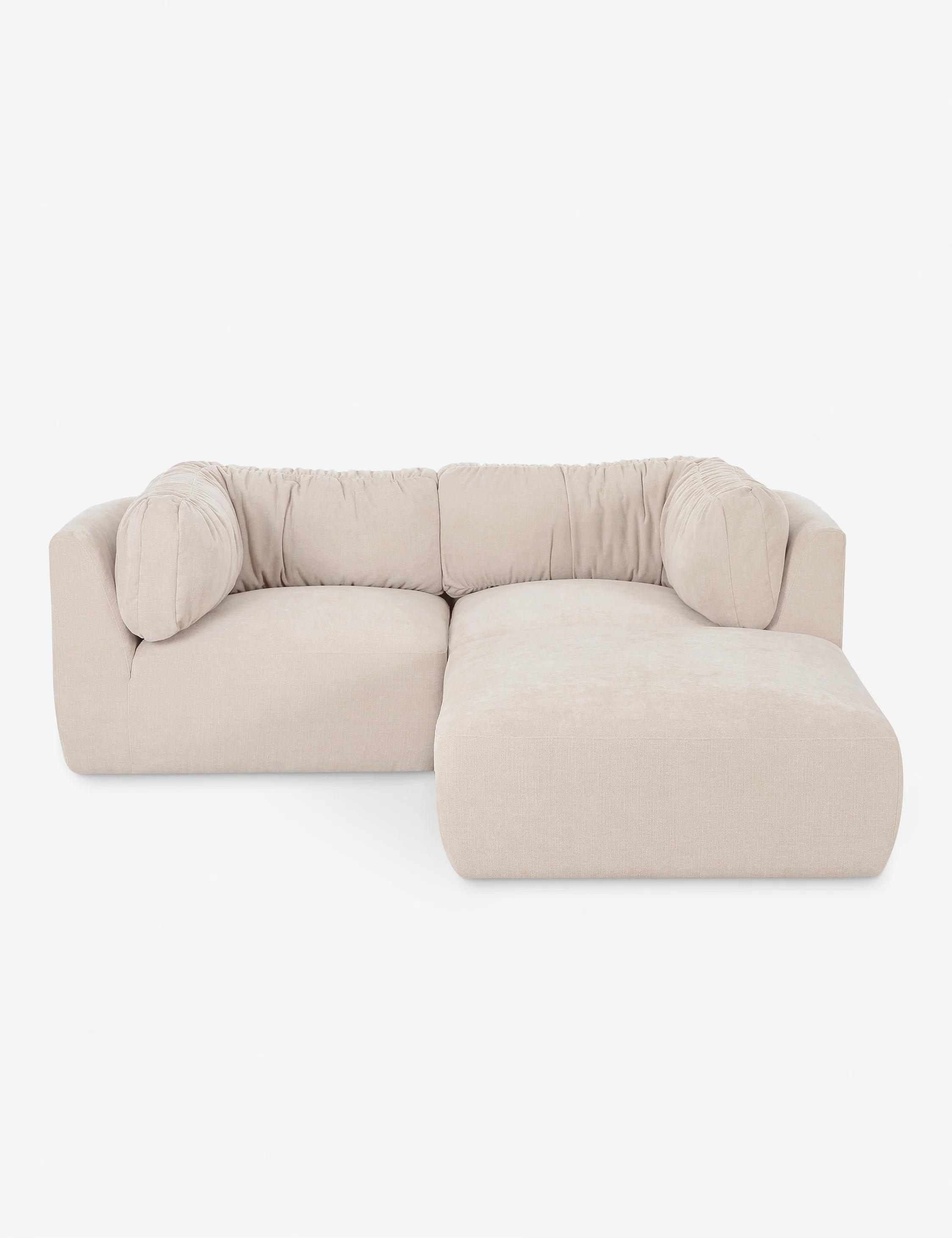 Cream-colored modular sofa
