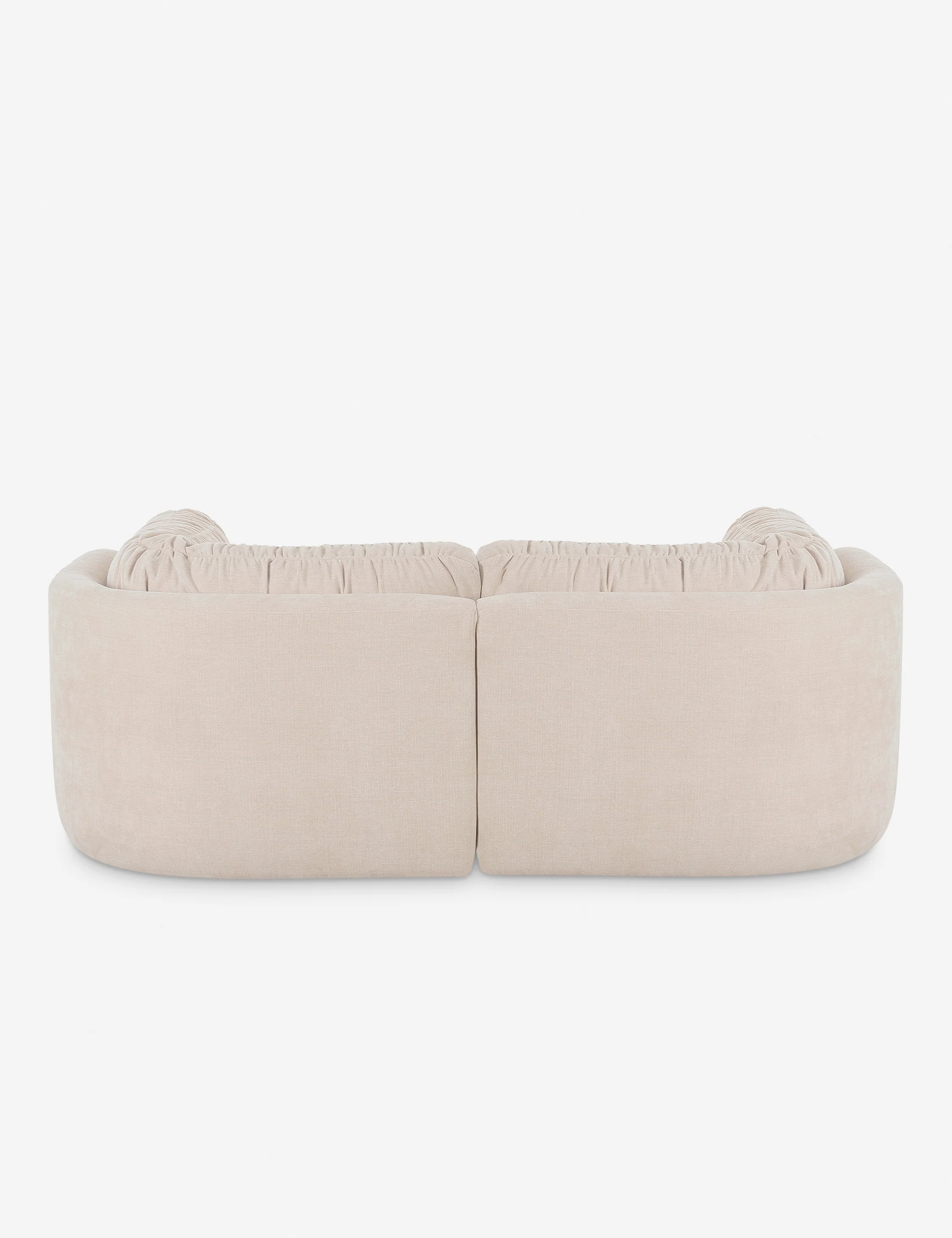Cream-colored modular sofa