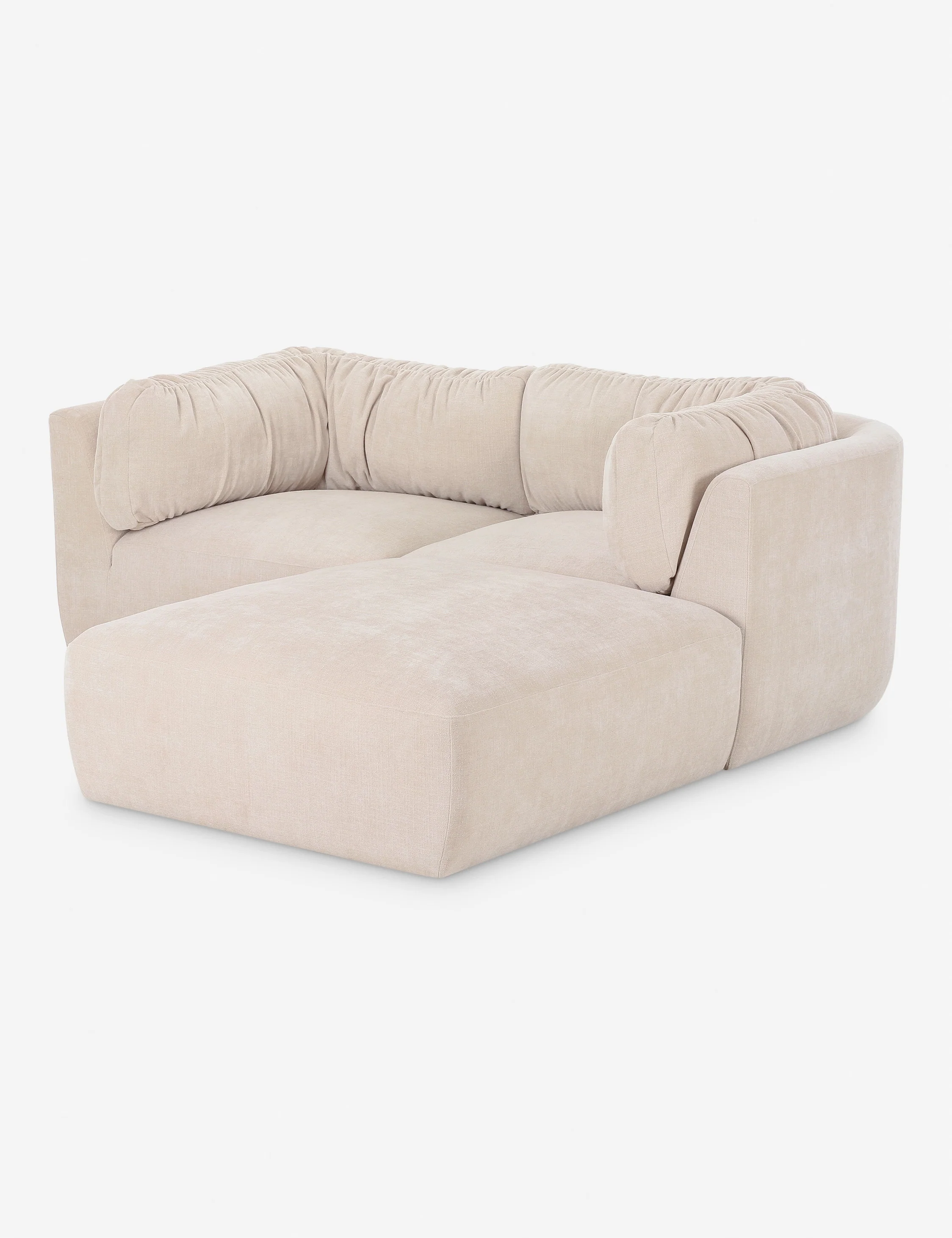 Cream-colored modular sofa