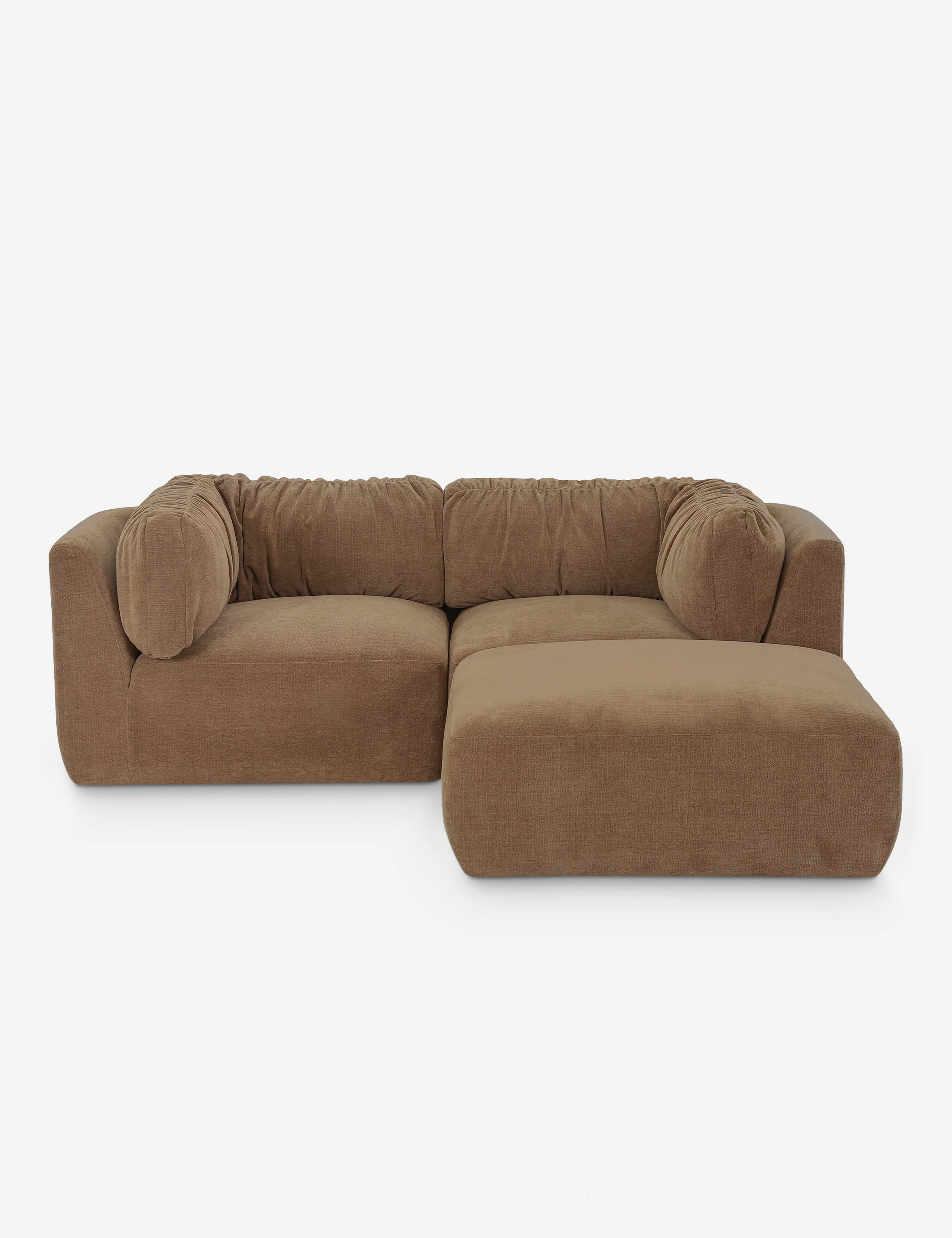 Cream-colored modular sofa