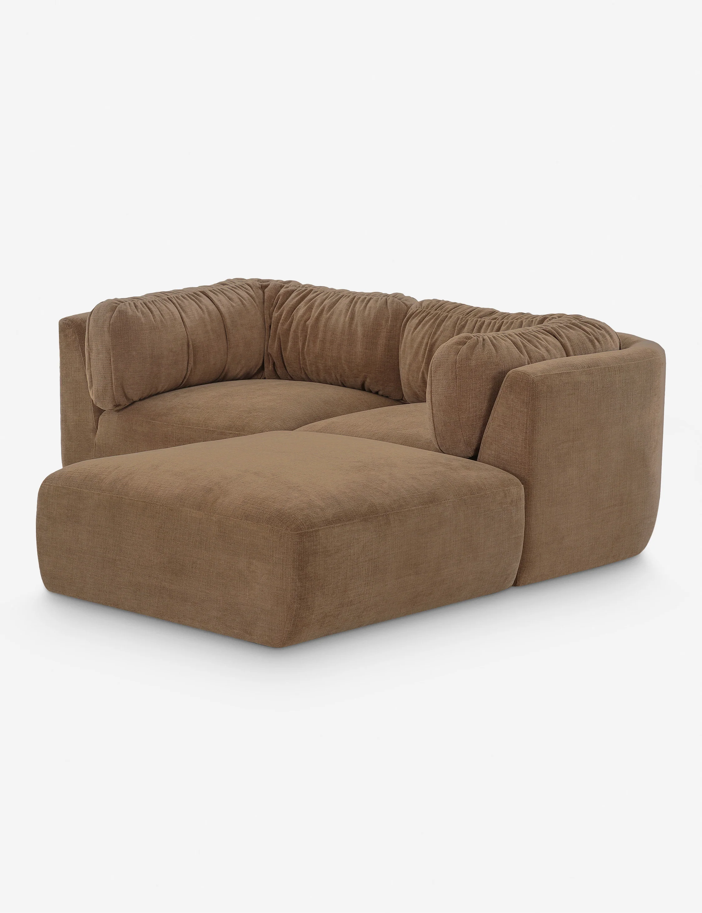 Cream-colored modular sofa