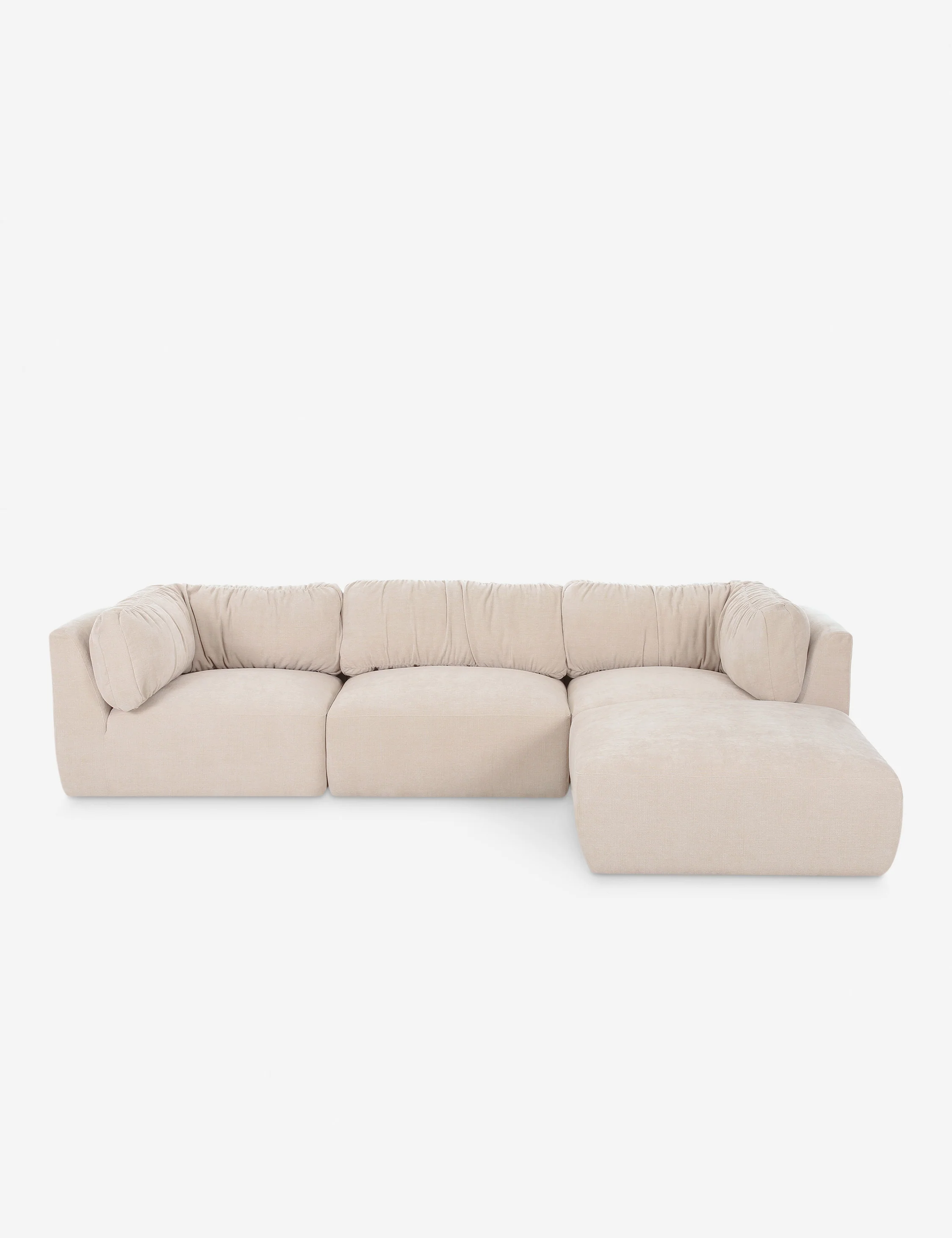 Brown velvet modular sofa Brown velvet modular sofa