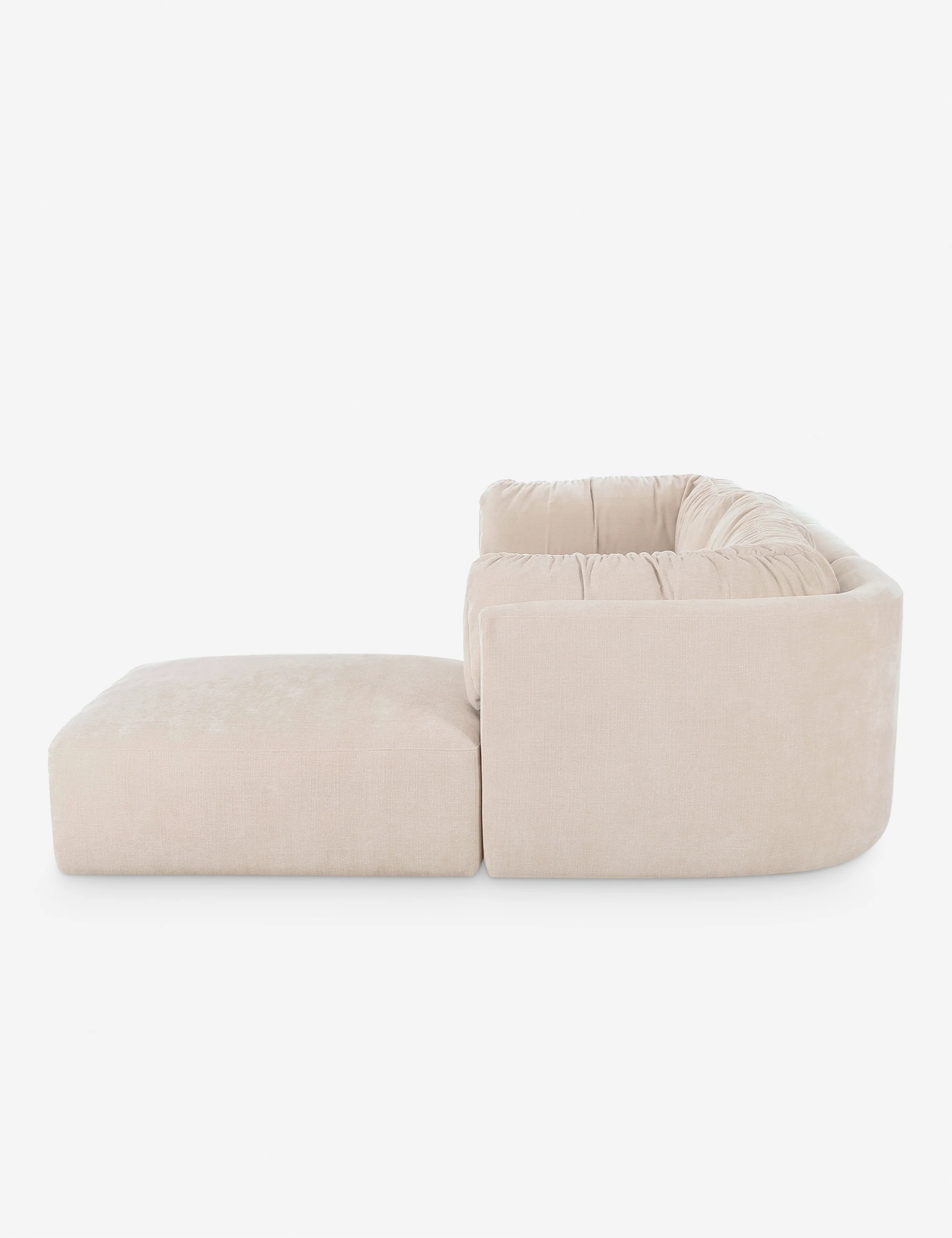Brown velvet modular sofa Brown velvet modular sofa