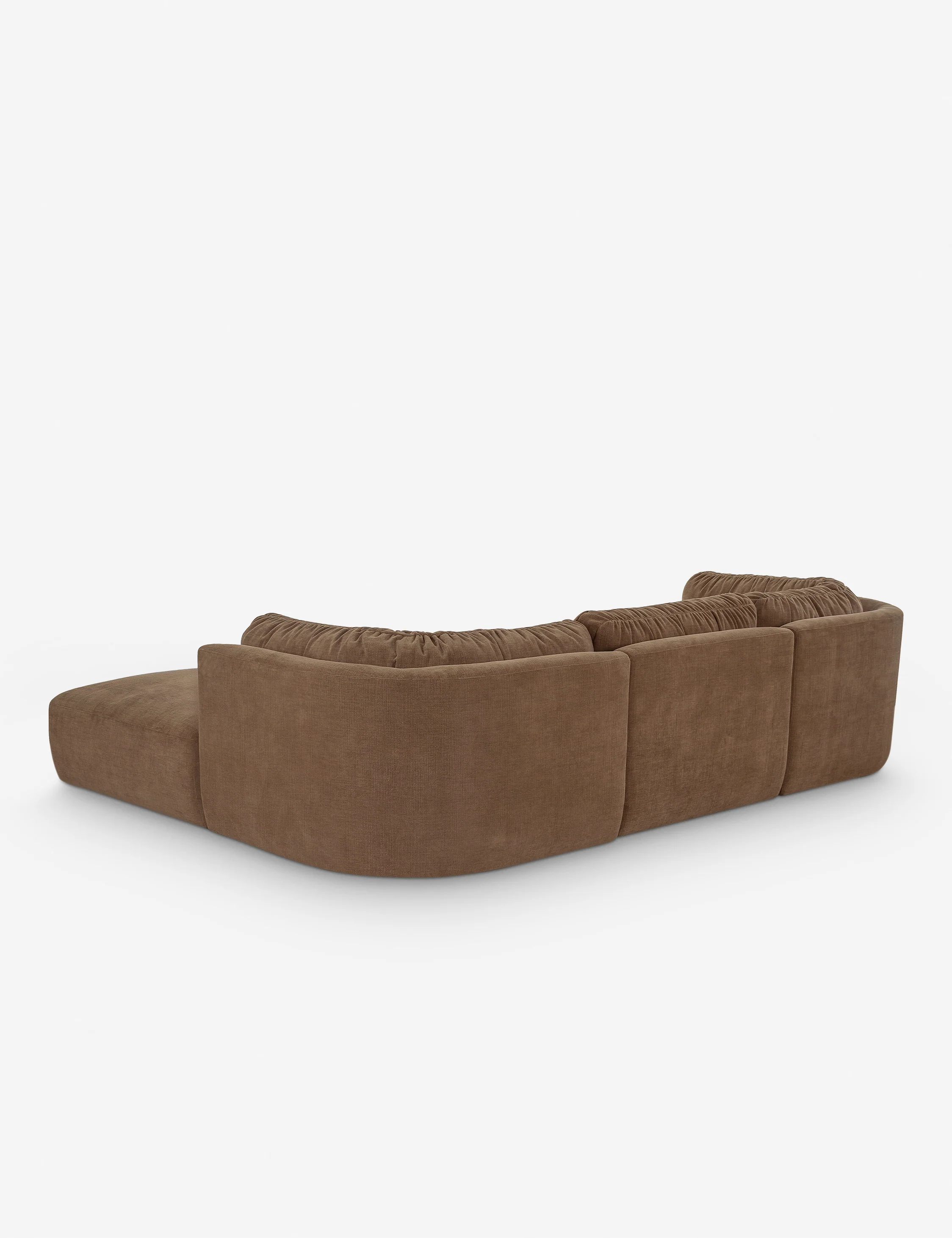 Brown velvet modular sofa Brown velvet modular sofa