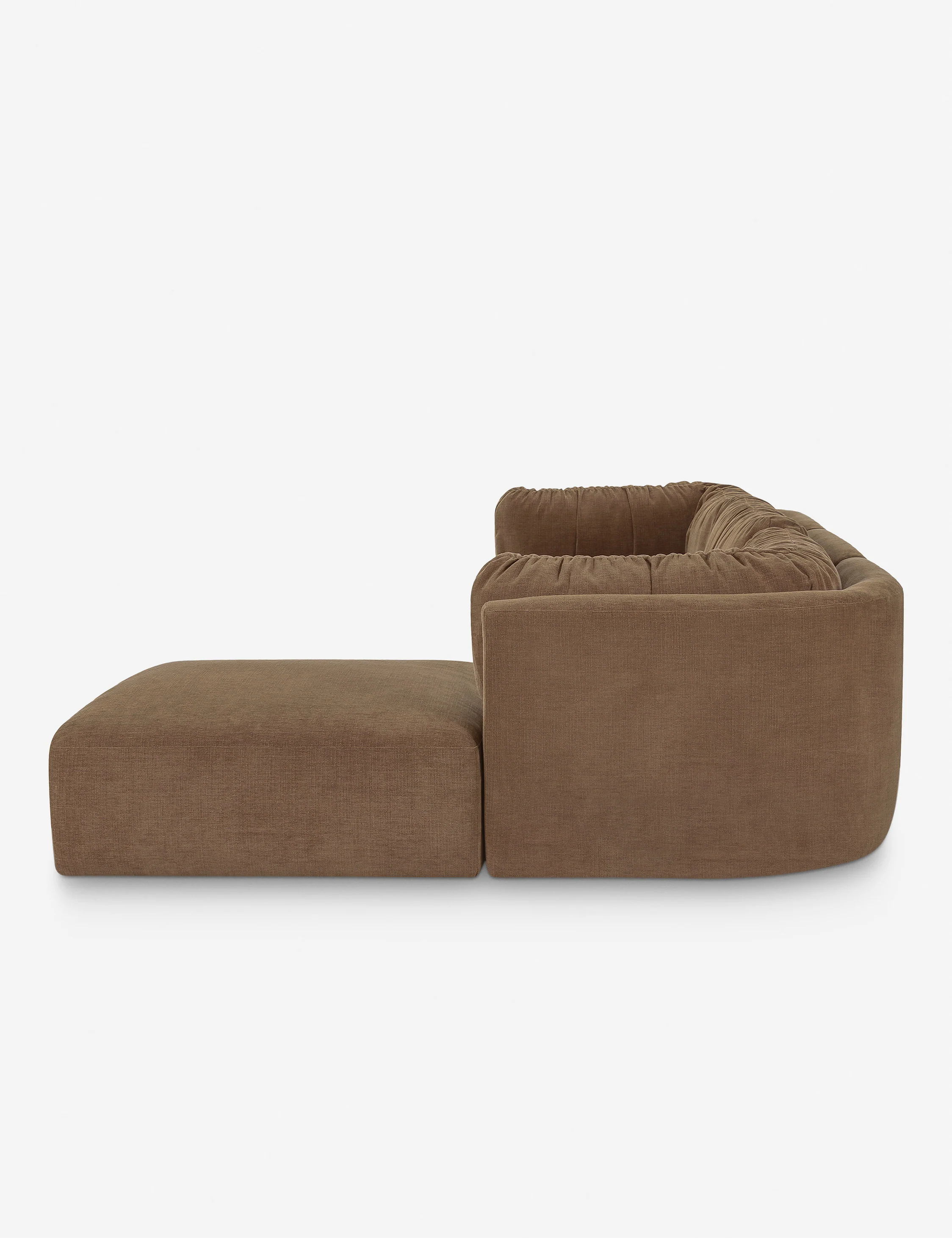 Brown velvet modular sofa Brown velvet modular sofa