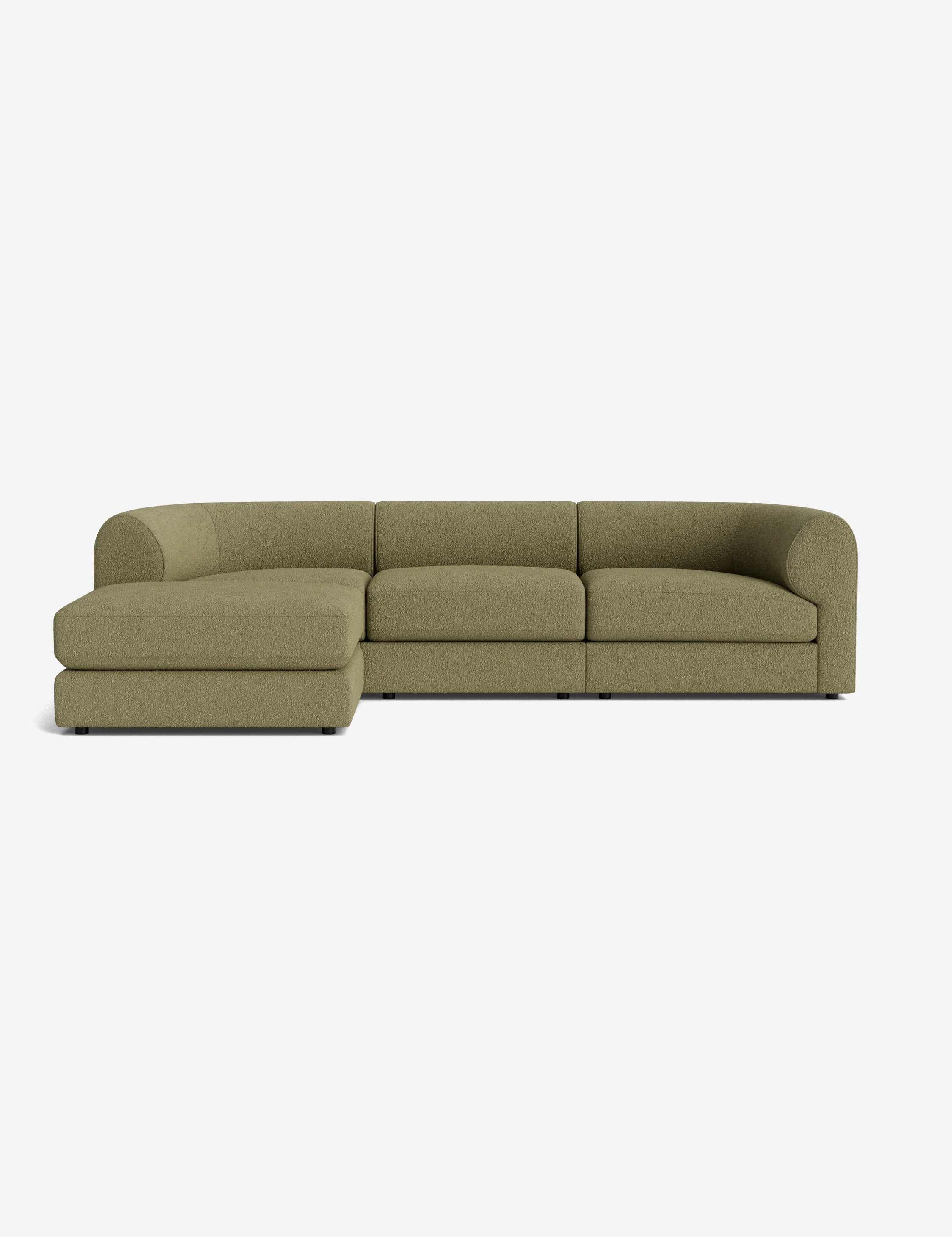 Ivory Bouclé Modular Sofa