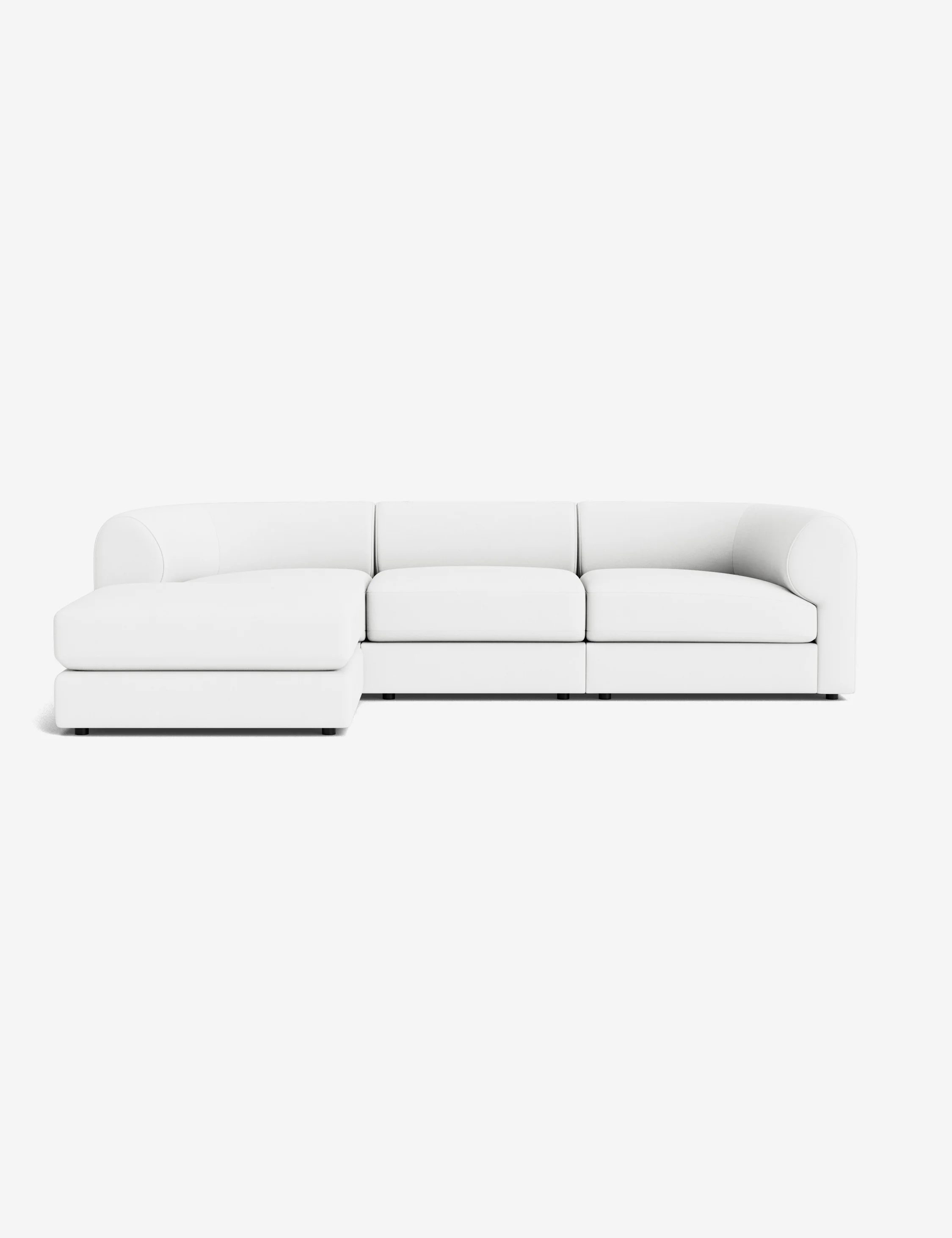 Ivory Bouclé Modular Sofa