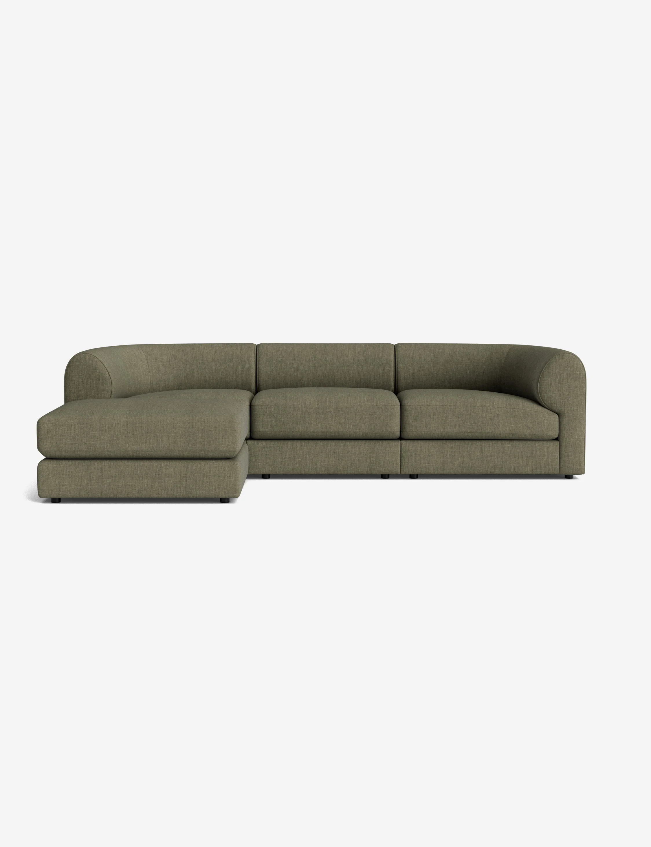 Ivory Bouclé Modular Sofa