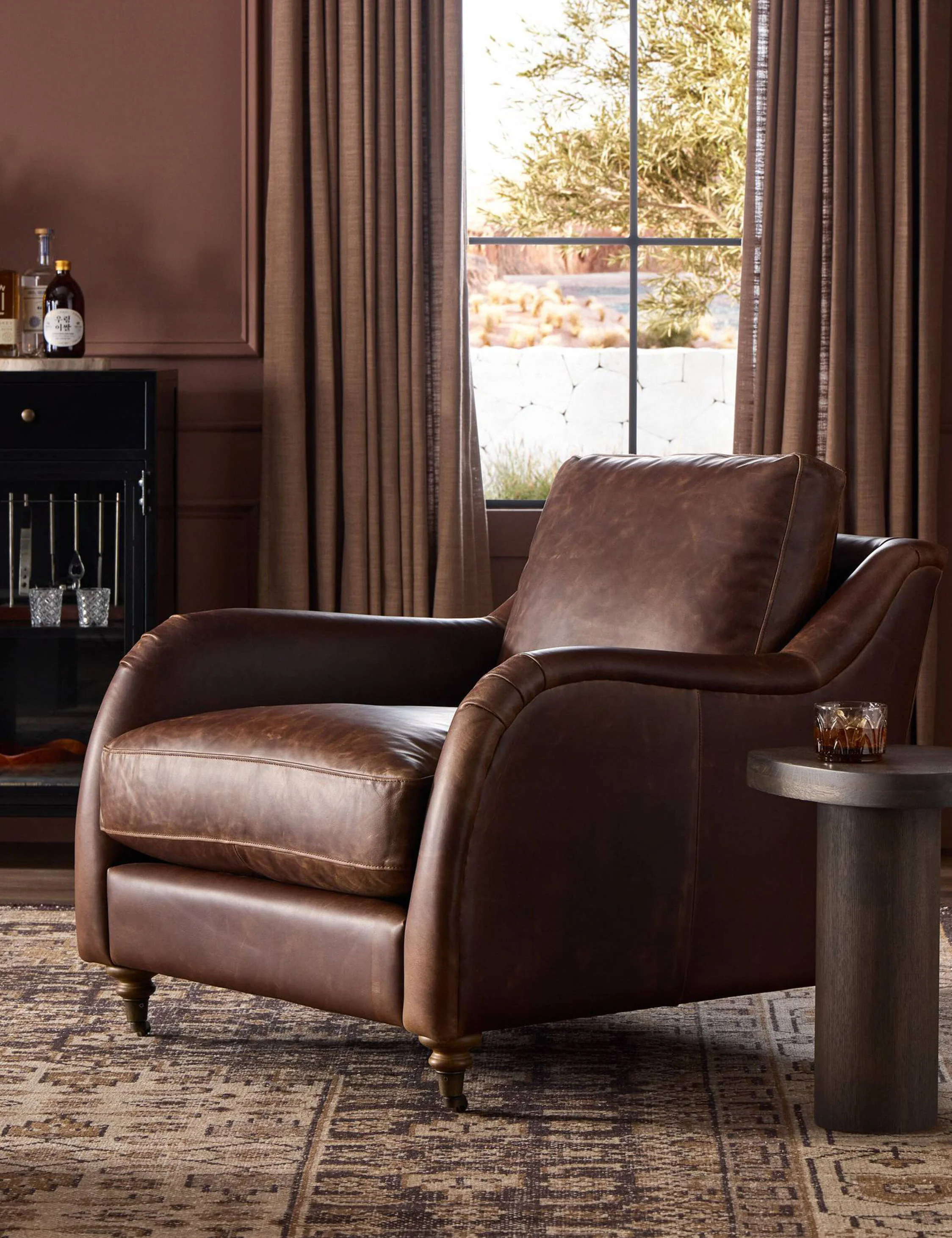 Leather Accent Chairs for Living Room