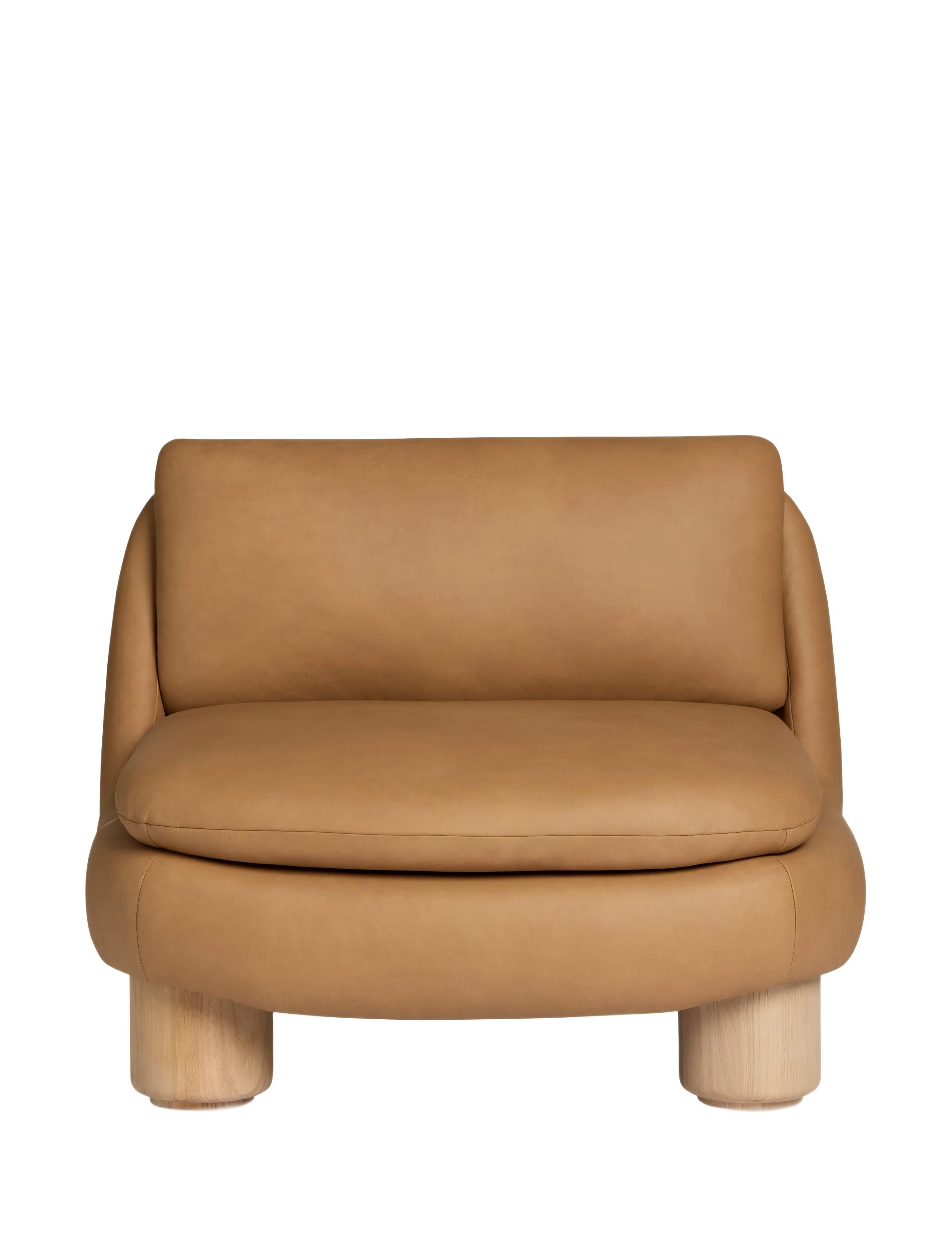 Orange Leather Accent Chairs