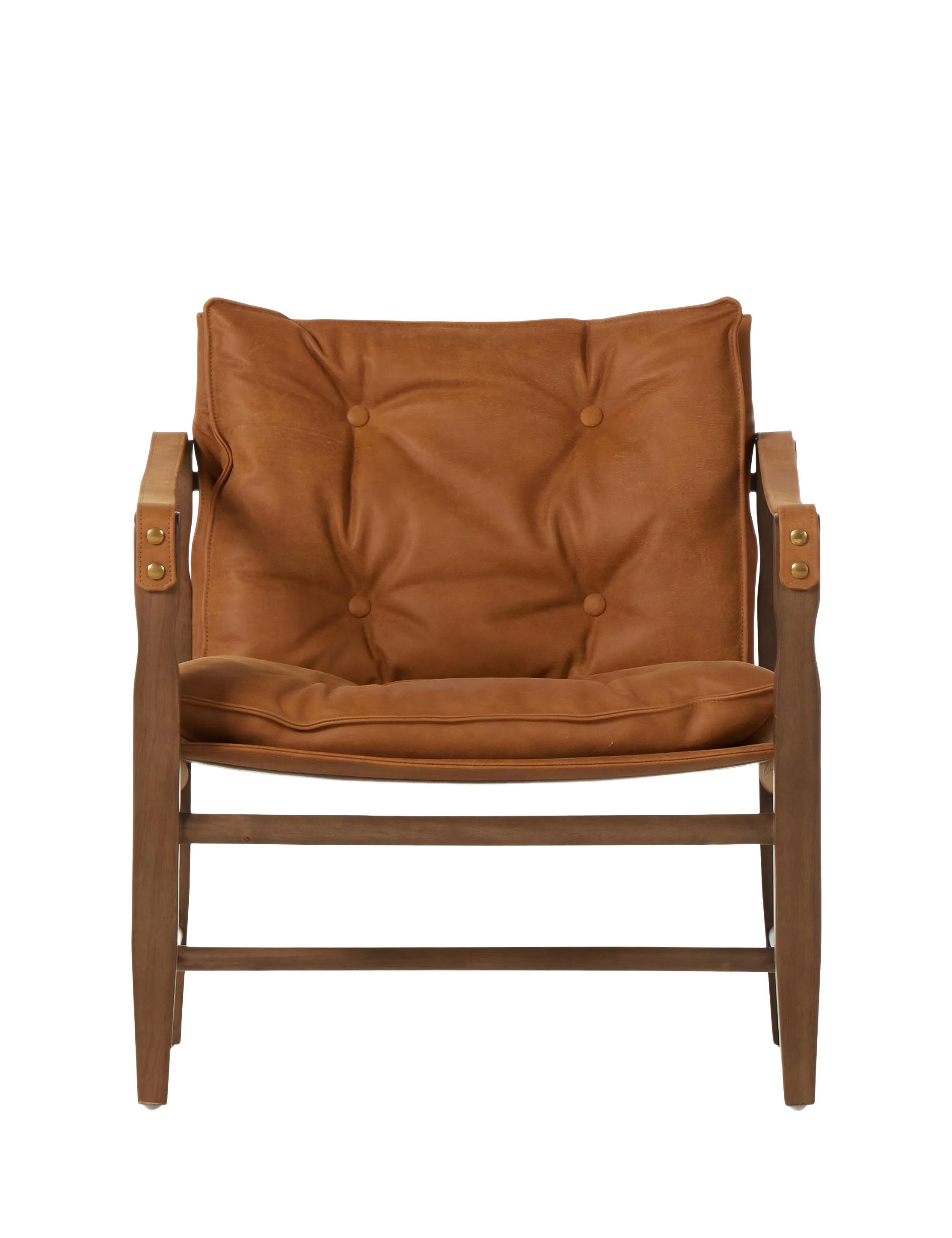Brown Leather Accent Chairs