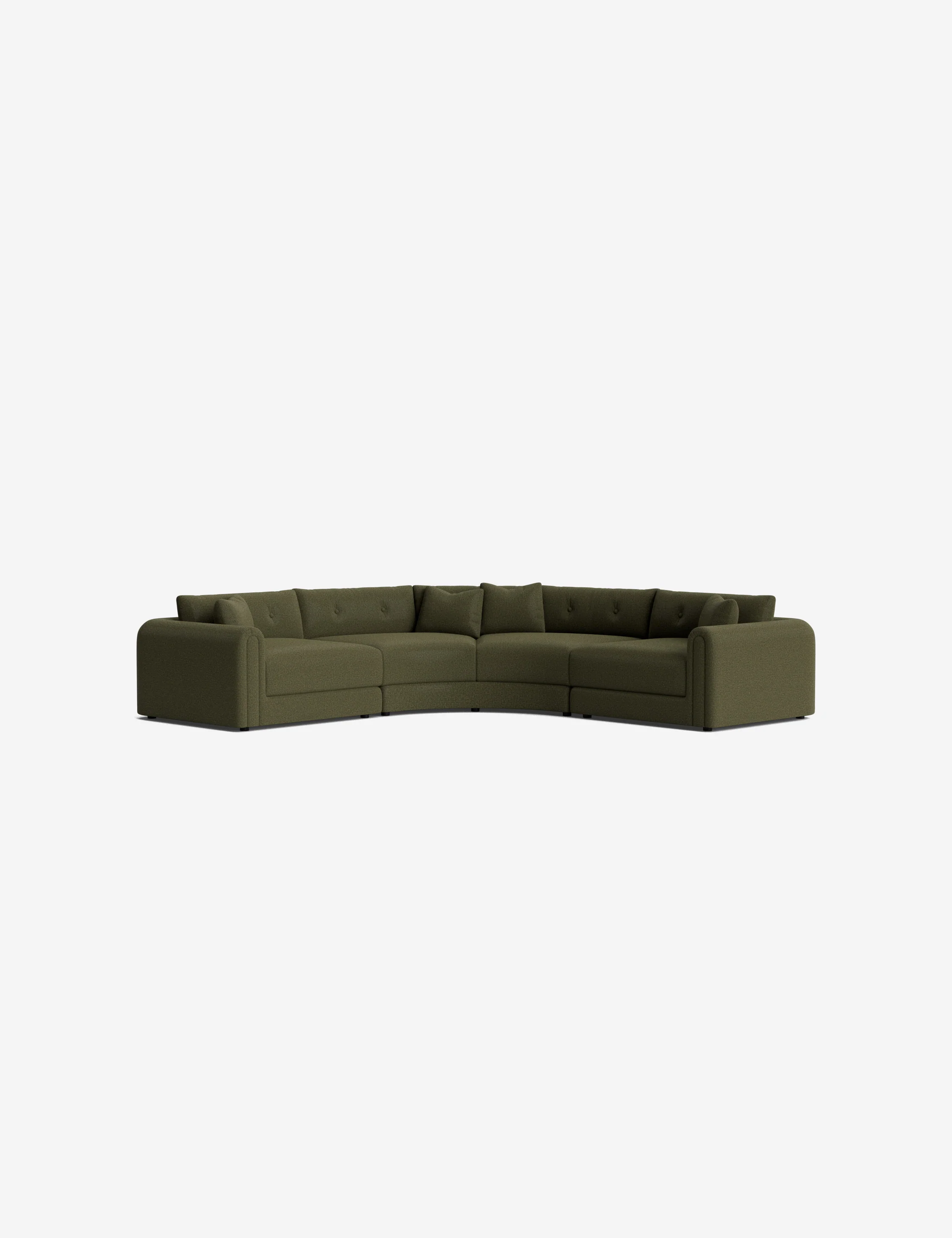 Green Linen Modular Sofa Green Linen Modular Sofa
