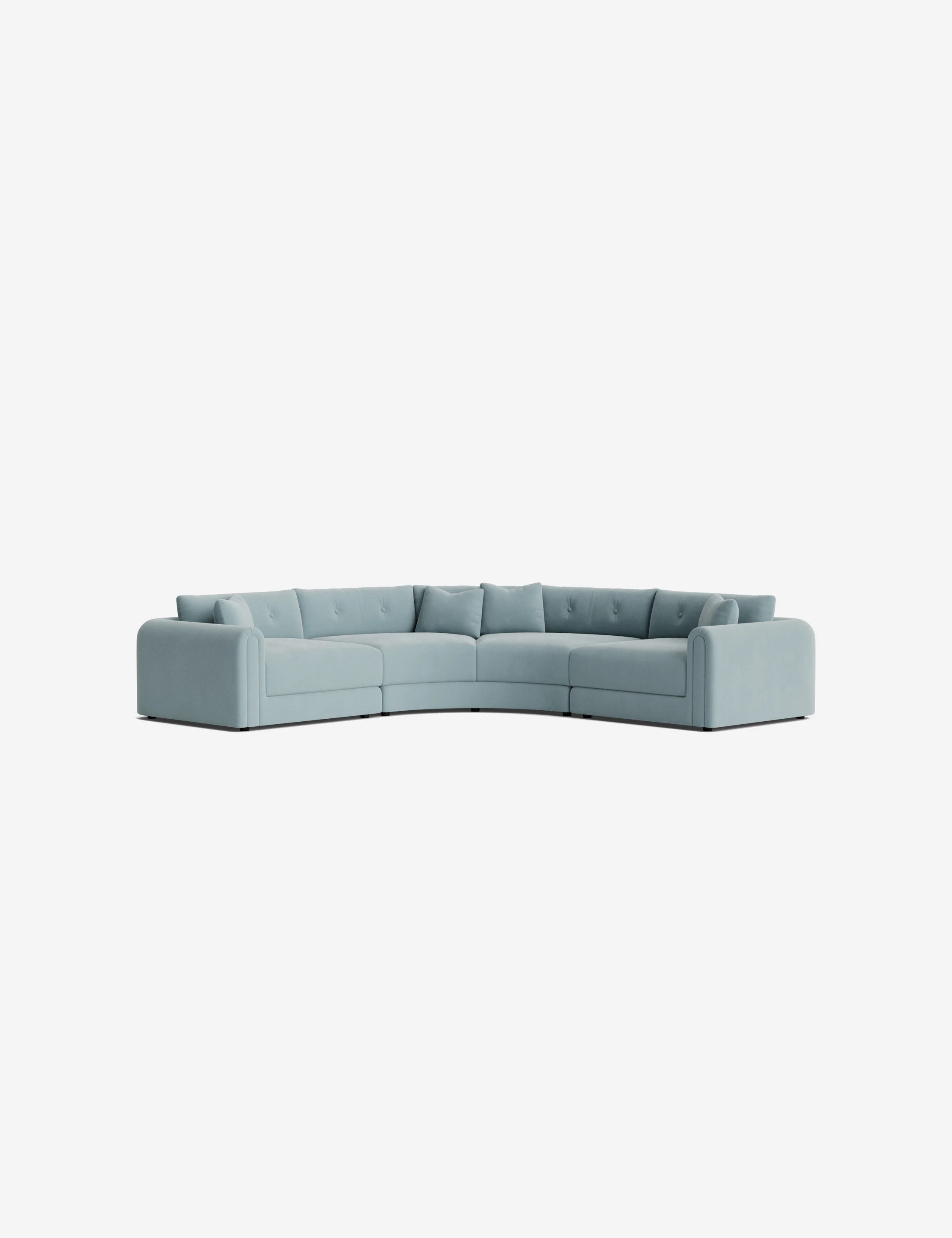Green Linen Modular Sofa Green Linen Modular Sofa