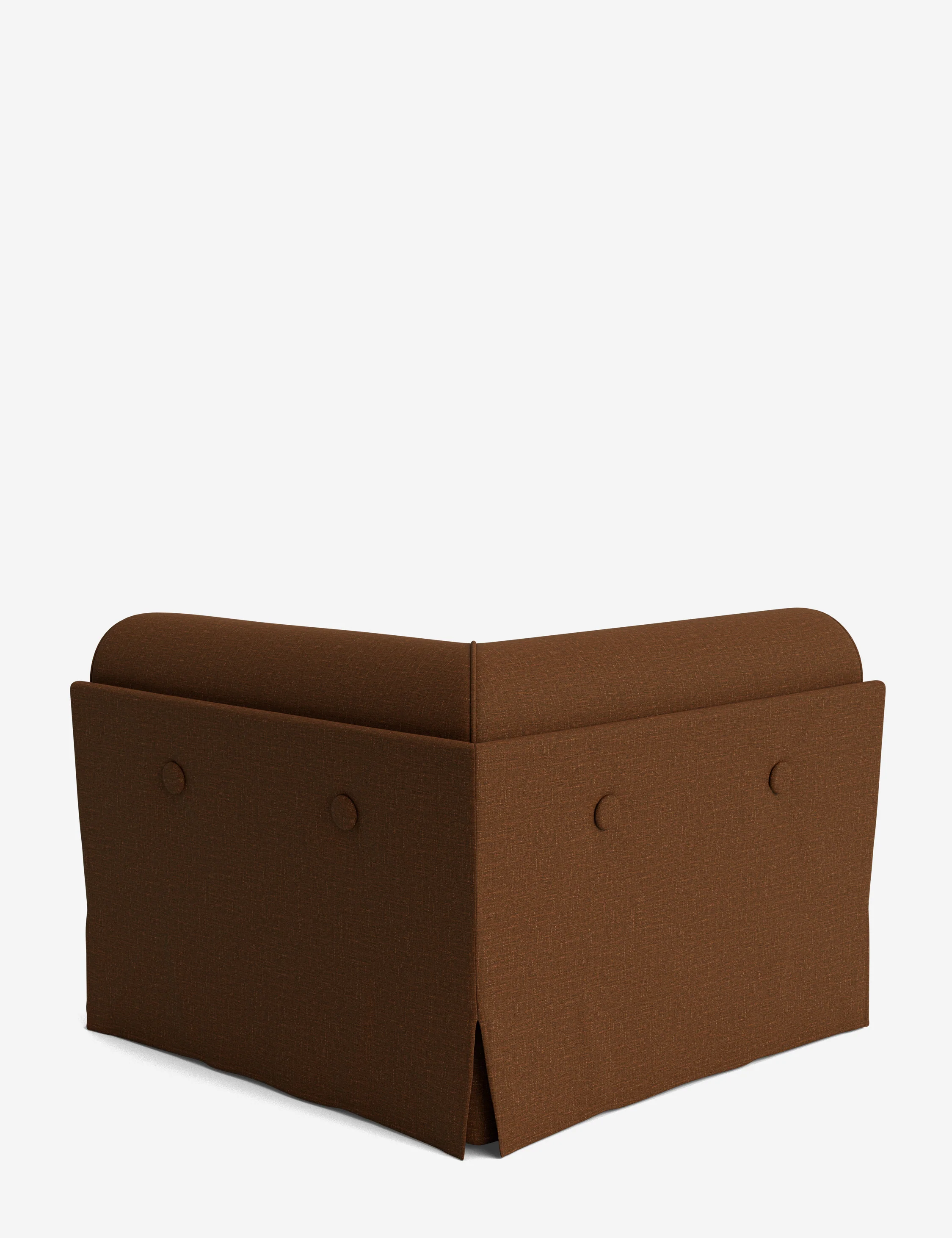 Champagne-Colored Linen Modular Sofa